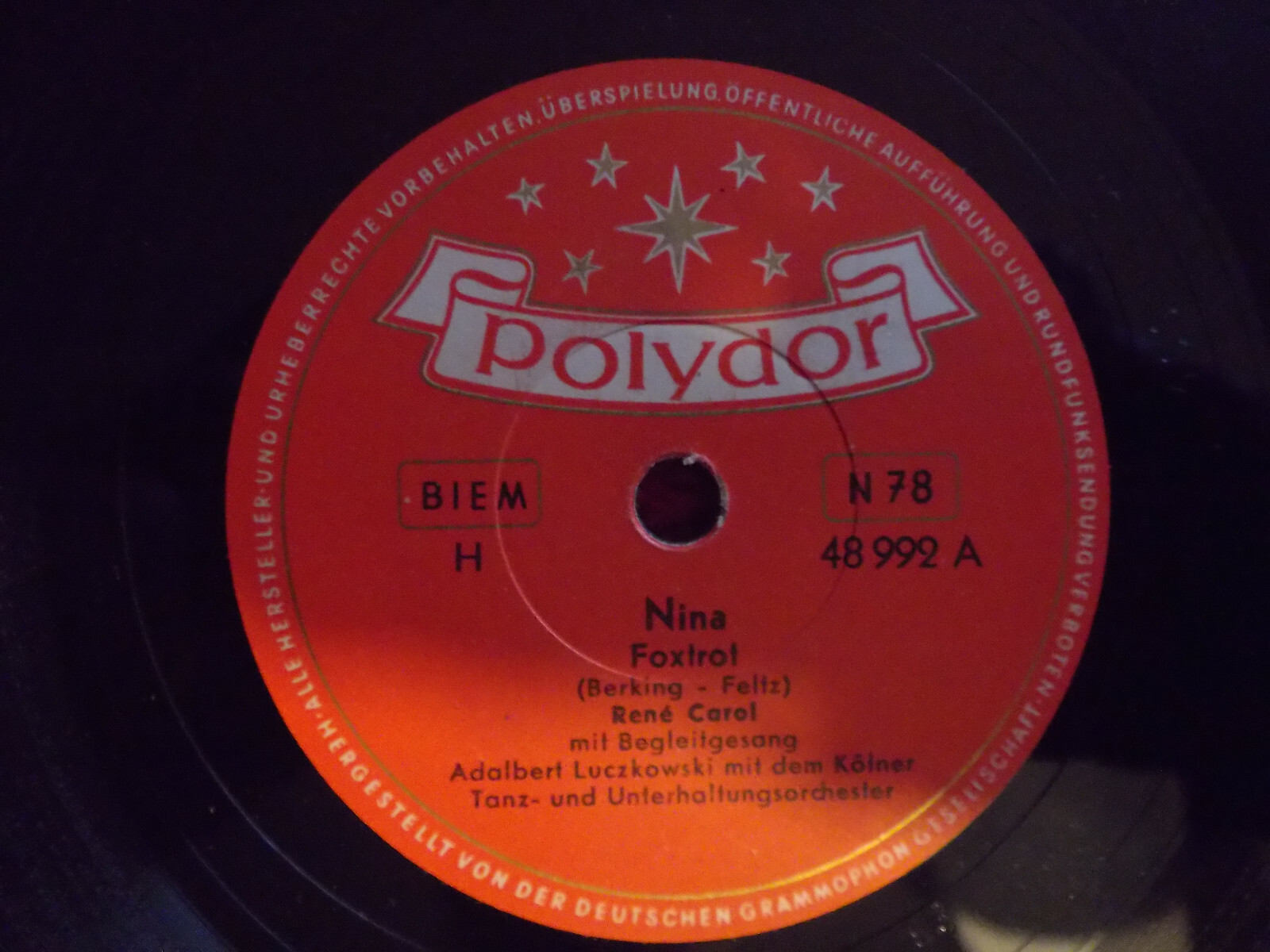 Rene Carol – Nina / Wind und Wellen grüßen dich (Polydor, 78 992)