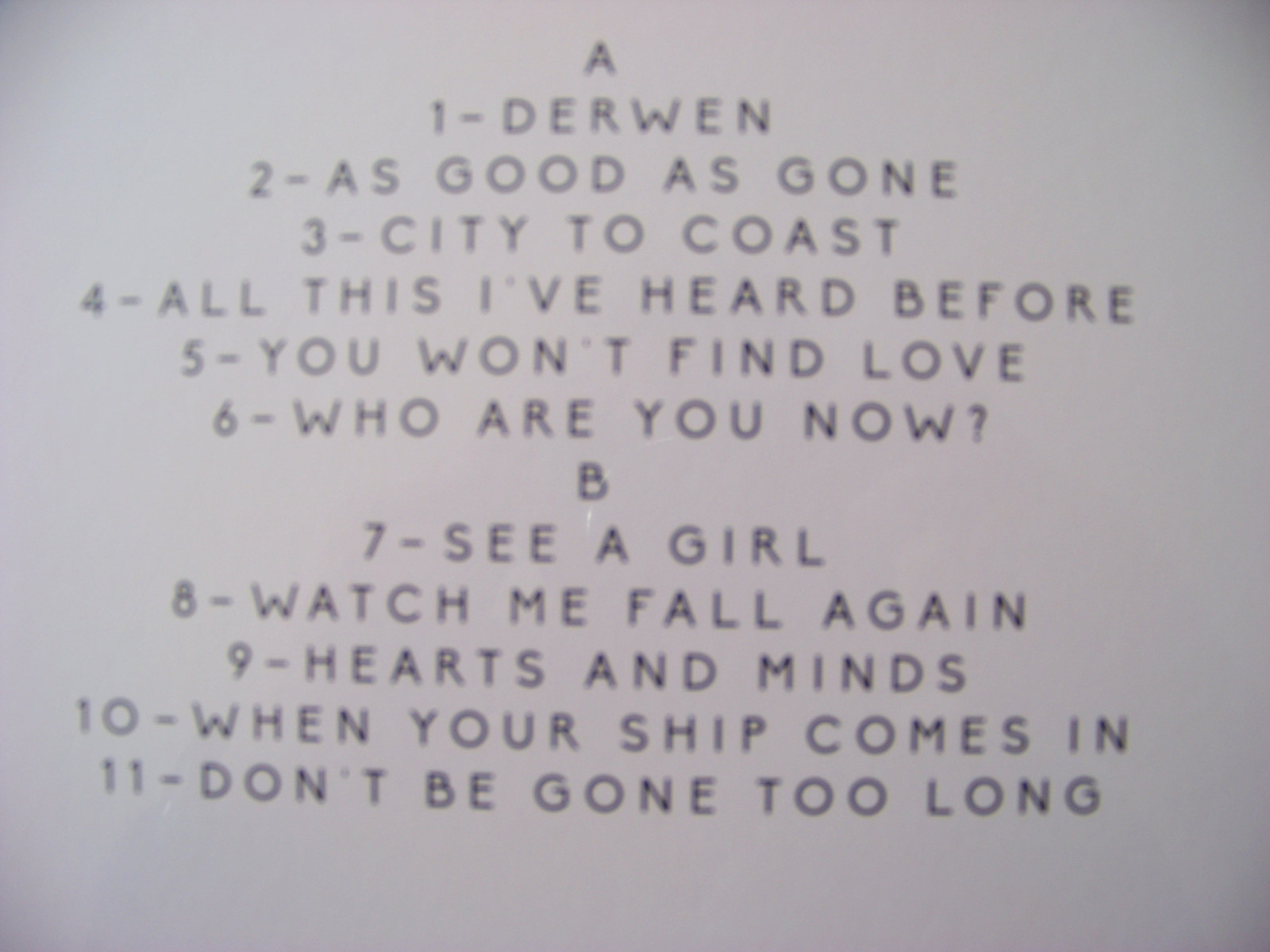 Andy Burrows – Fall Together Again (LP + CD, Play It Again Records, PIASR 730 LP, 2014), Bild 2