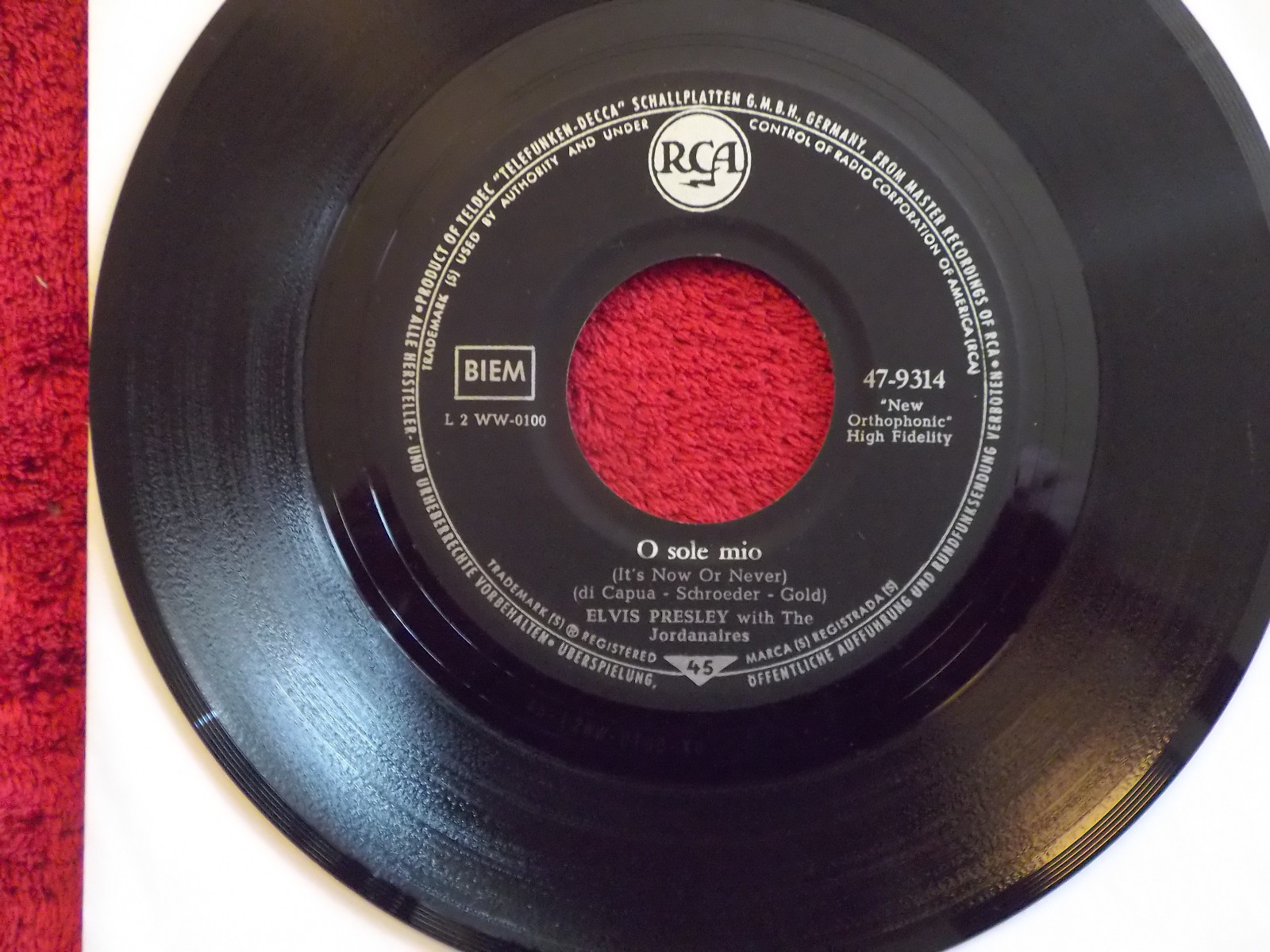Elvis Presley – O sole mio (It´s now or never) / Make me know it | RCA Records 47-9314
