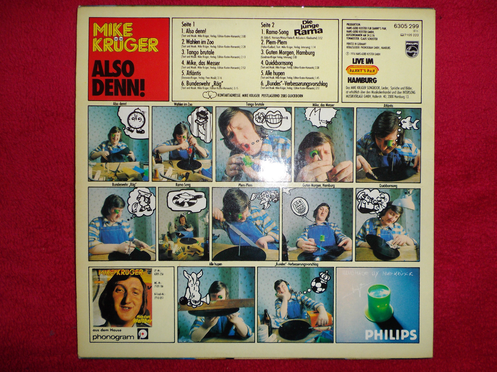 Mike Krüger – Also denn ! (LP, Philips Records, 6305 299, 1976), Bild 2