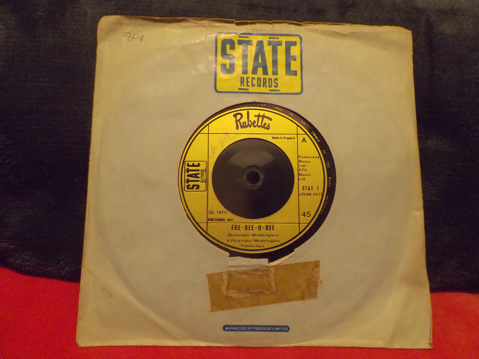 The Rubettes – Foe-dee-o-dee / With you | State Records, STAT 7
