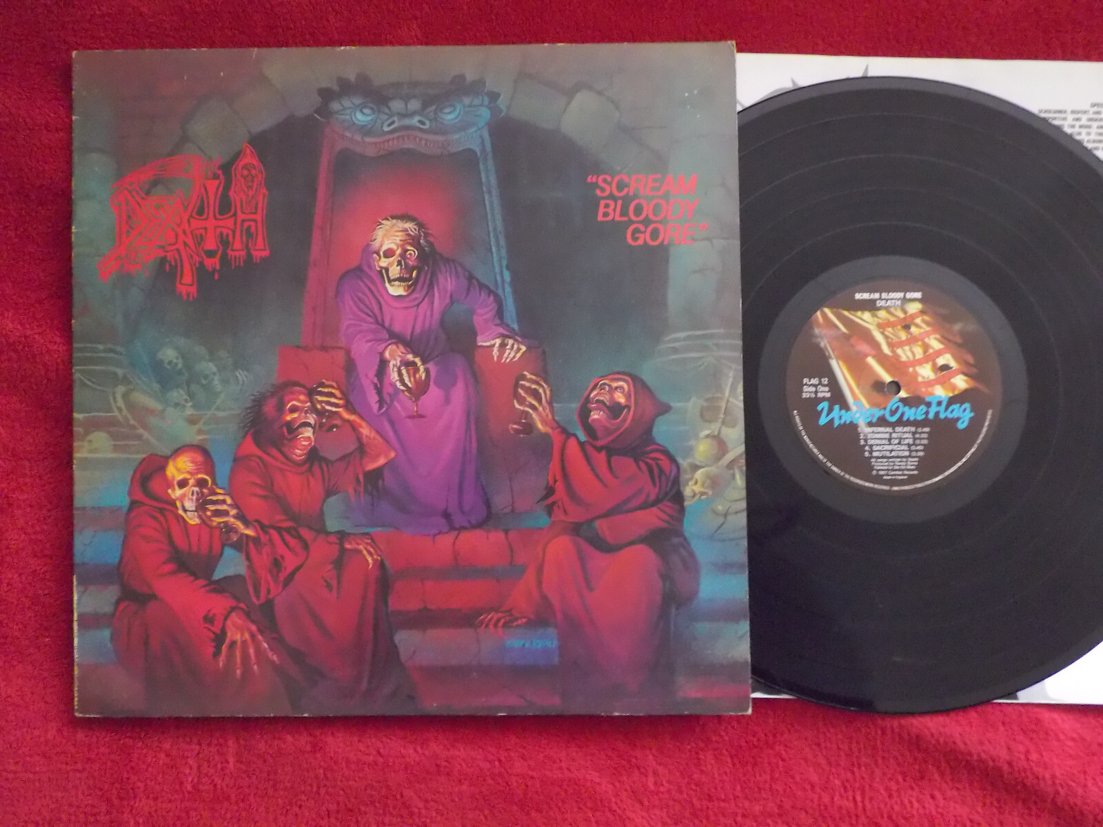 Death – Scream bloody gore (LP, Under One Flag Records, FLAG 12)
