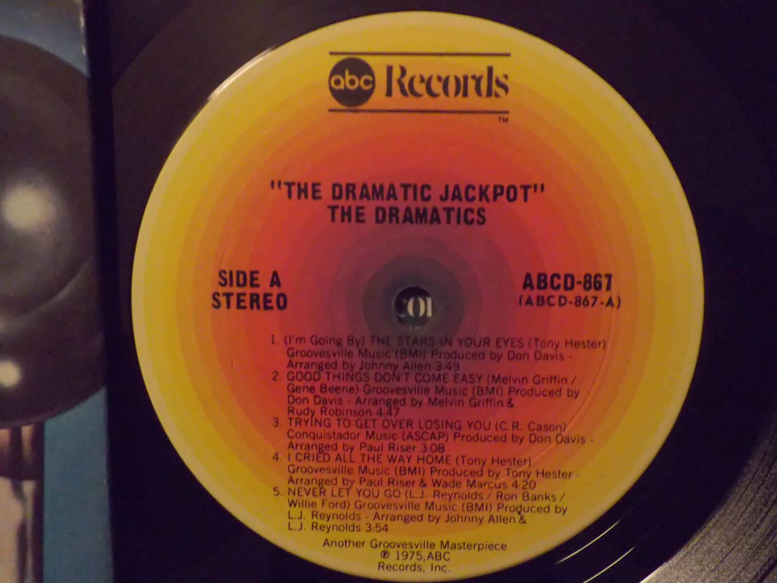 Ron Banks & The Dramatics – The dramatic Jackpot (ABC Records, ABCD-867, US, 1975), Bild 3