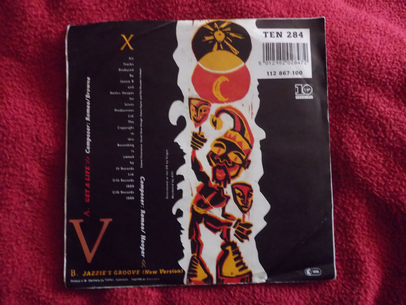 Soul II Soul – Get a life / Jazzie’s groove (New Version) – Virgin Records 112 867, Bild 2