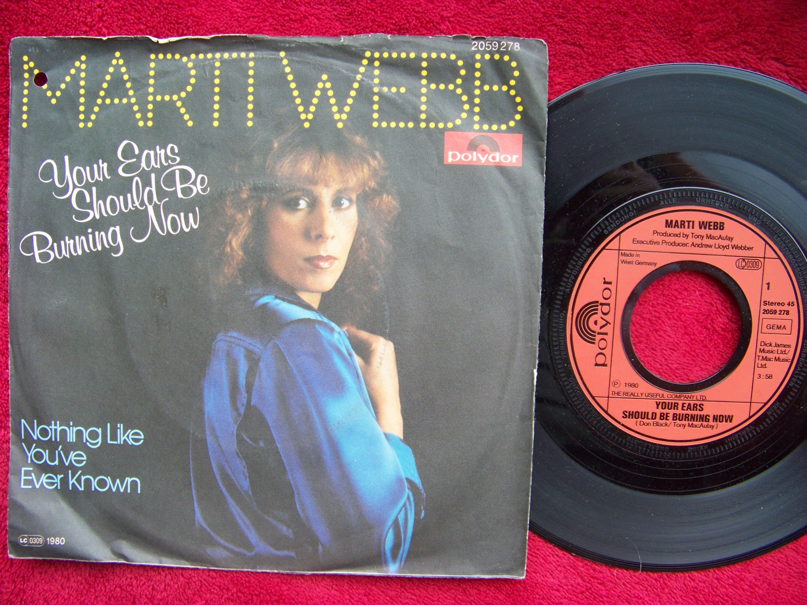 Marti Webb – Your ears should be burning now / Nothing like you´ve ever known (Polydor, 2059 278)