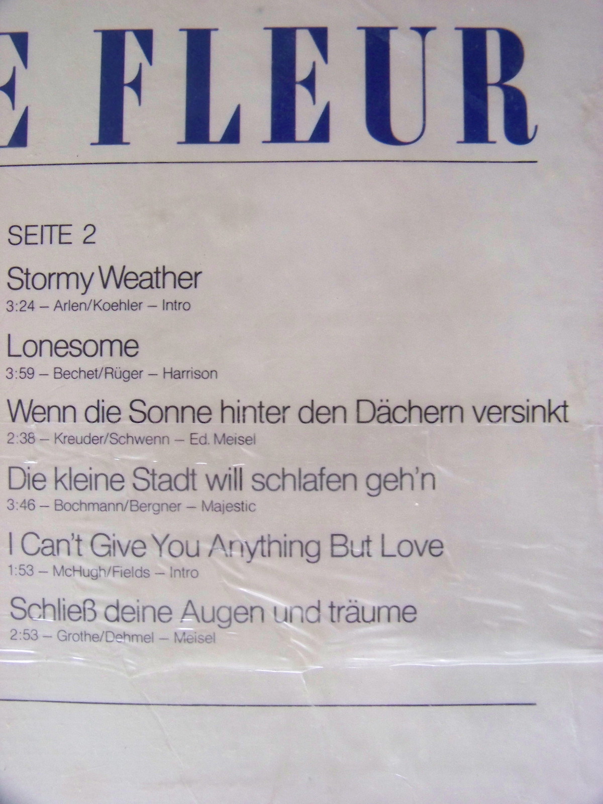 Roger Bennet and his magic Clarinet – Petite fleur · Hansa Records · LP, Bild 3