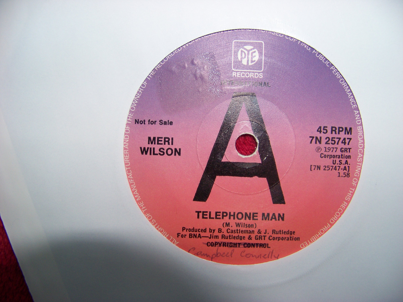 Meri Wilson – Telephone Man / Itineray | PYE Records 7N 25747
