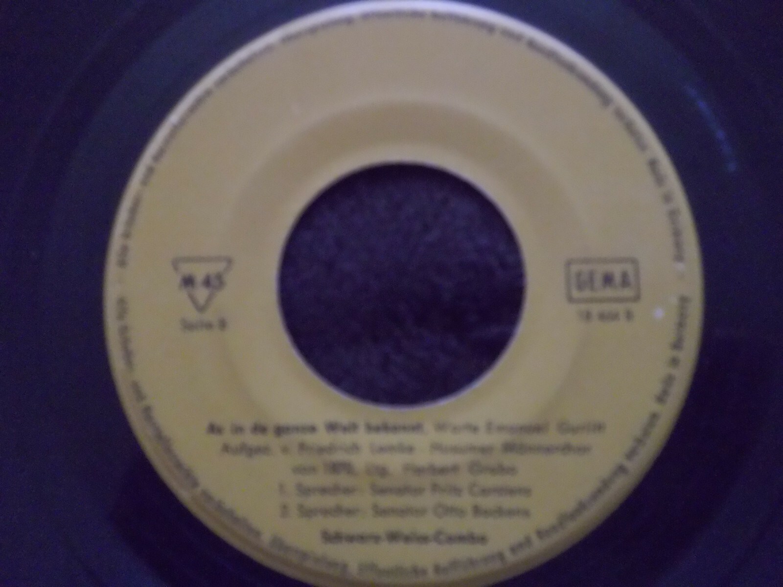 Schwarz-Weiss-Combo – Glocken der Marienkirche / As in de ganze Welt bekannt (Single), Bild 2