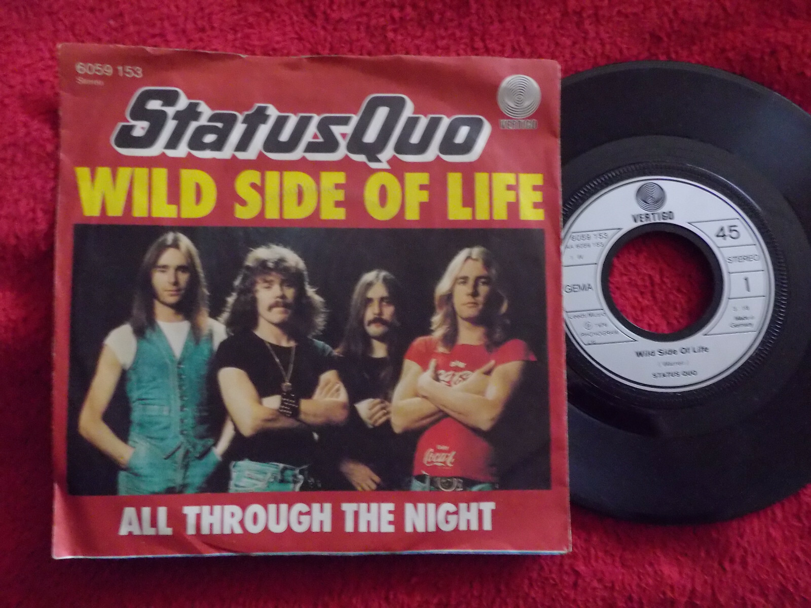 Status Quo – Wild Side of Life / All Through the Night (Vertigo, 6059 153)