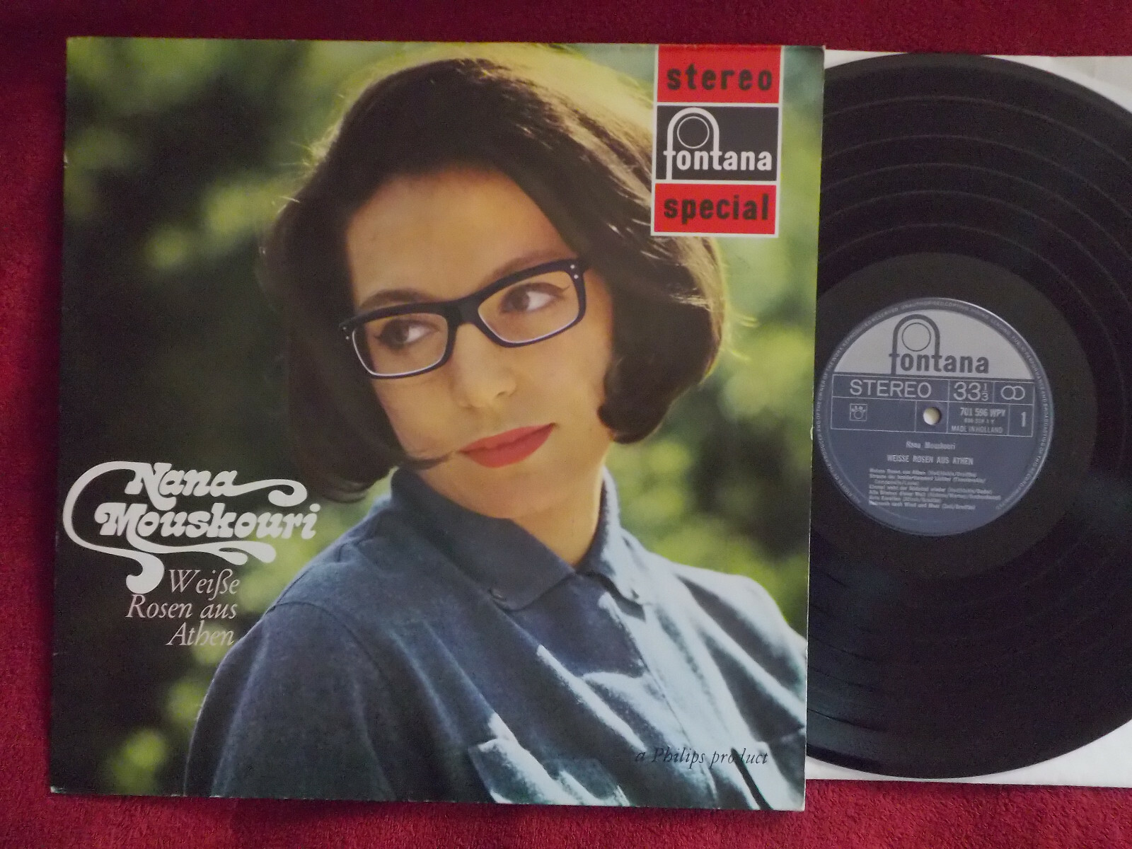 Nana Mouskouri – Weiße Rosen aus Athen | Fontana Special Records LP