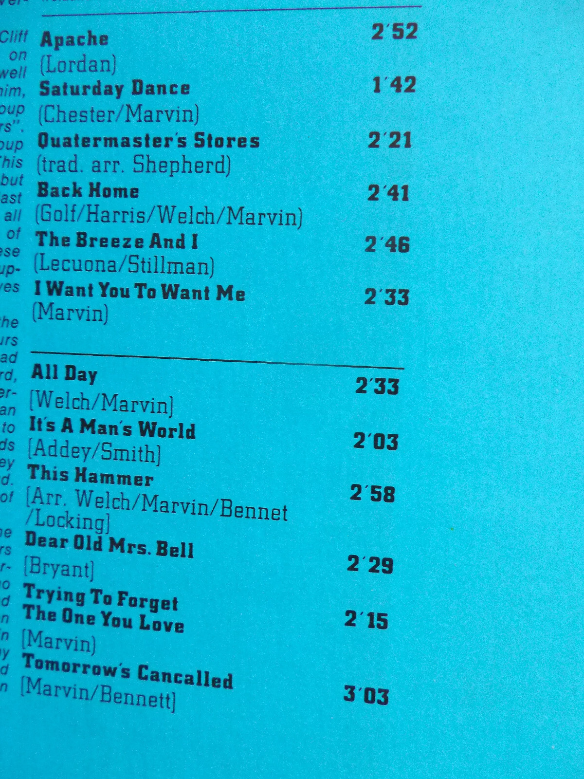 The Shadows – Vol. 3 British Hit Revival (LP), Bild 3