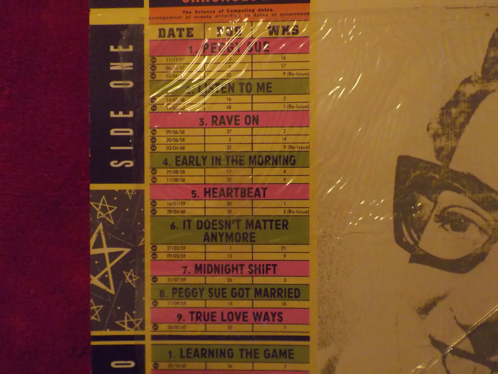 Buddy Holly – The Hit Singles Collection (MCA Records, LP, 1985), Bild 3