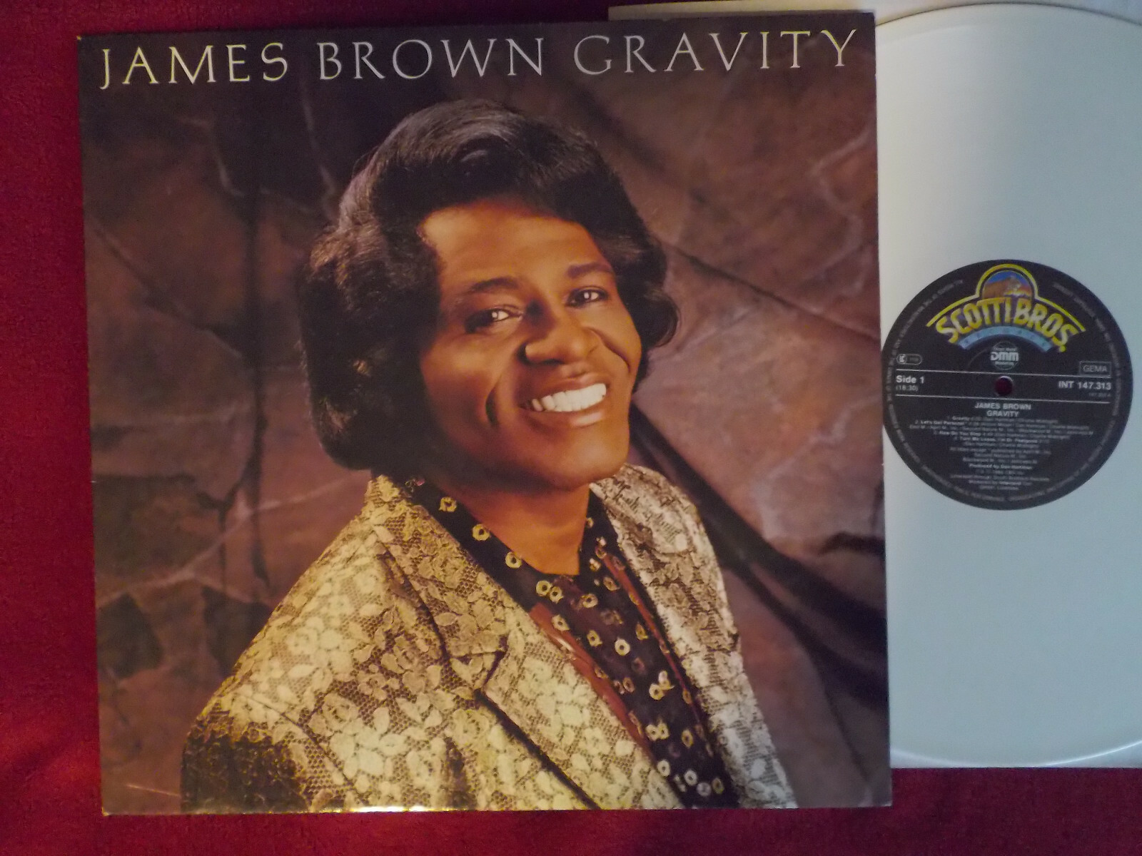 James Brown – Gravity (LP, weißes Vinyl, Scotty Bros. Records, 1986)