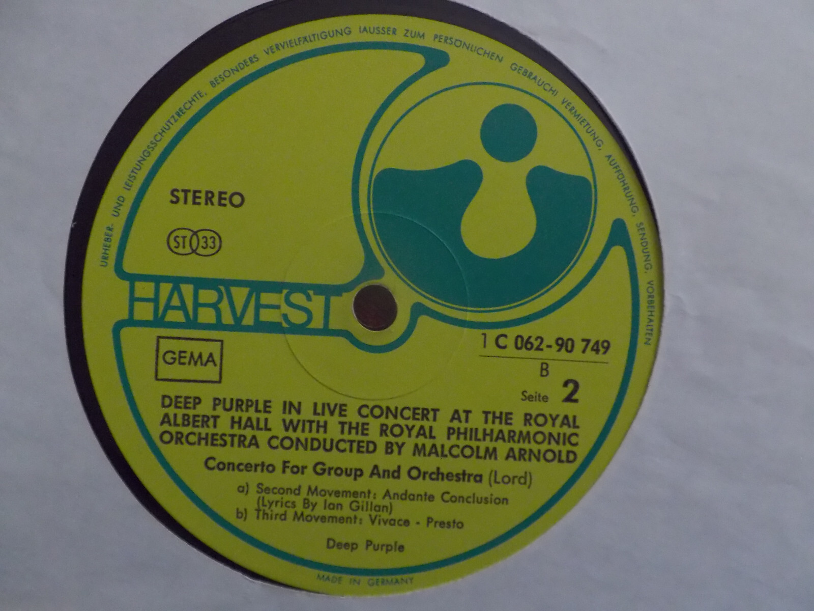Deep Purple - The Royal Philharmonic Orchestra | Harvest Records LP, Bild 3
