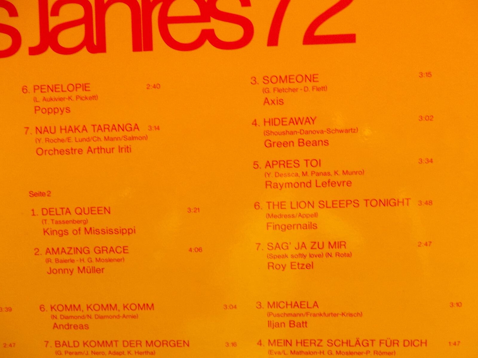 Various – 28 Hits des Jahres ´72 (Doppel-LP), Bild 6