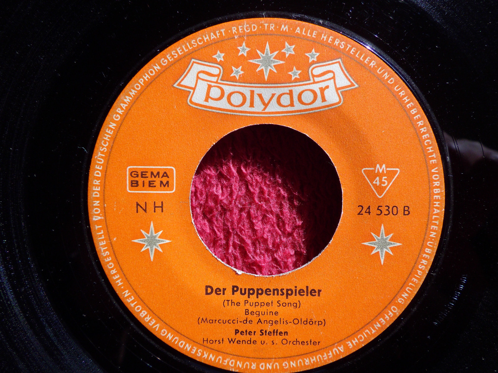 Peter Steffen – Vier Schimmel, ein Wagen / Der Puppenspieler (Polydor-Single), Bild 2