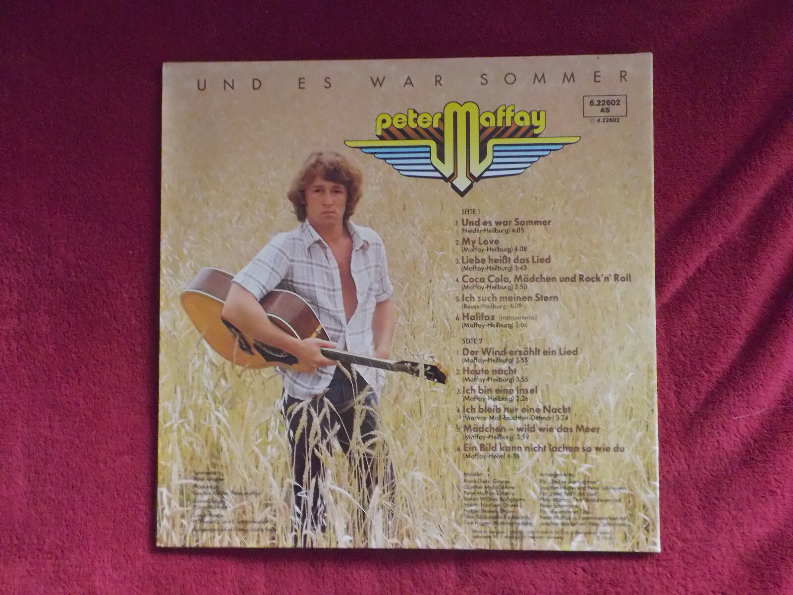 Peter Maffay – Und es war Sommer | Telefunken Records, LP 1976, Bild 3
