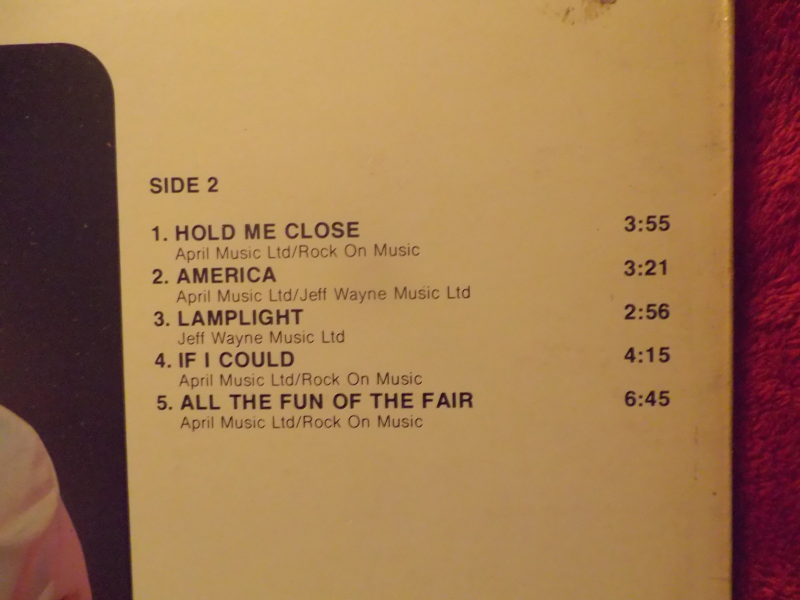 David Essex – In Europe | LP, CBS Records, Niederlande, 1976, Bild 4