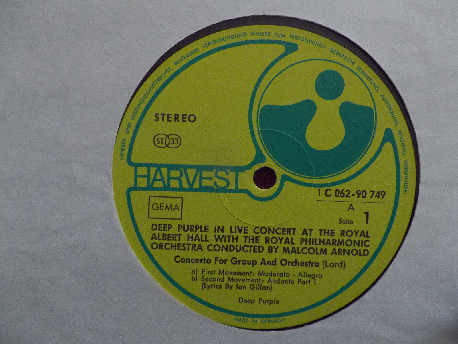Deep Purple - The Royal Philharmonic Orchestra | Harvest Records LP, Bild 2