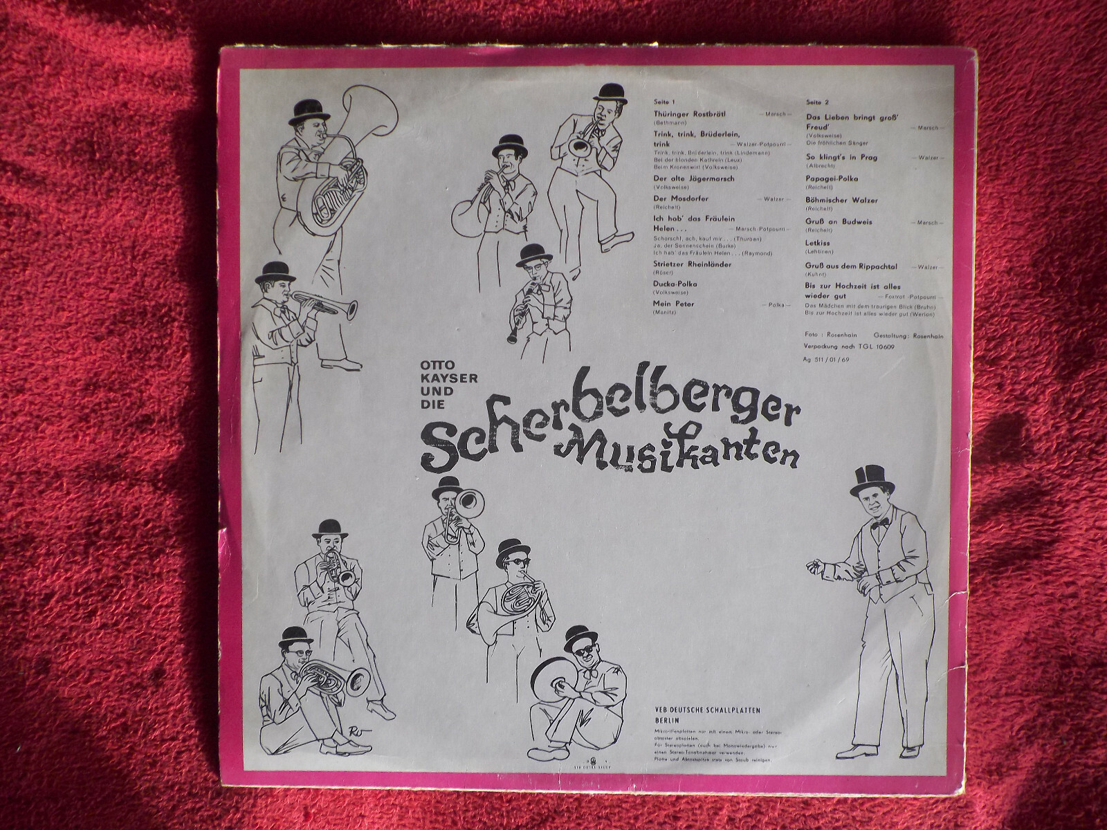 Otto Kayser und die Scherbelberger Musikanten – LP, Amiga Records, 1969, Bild 3