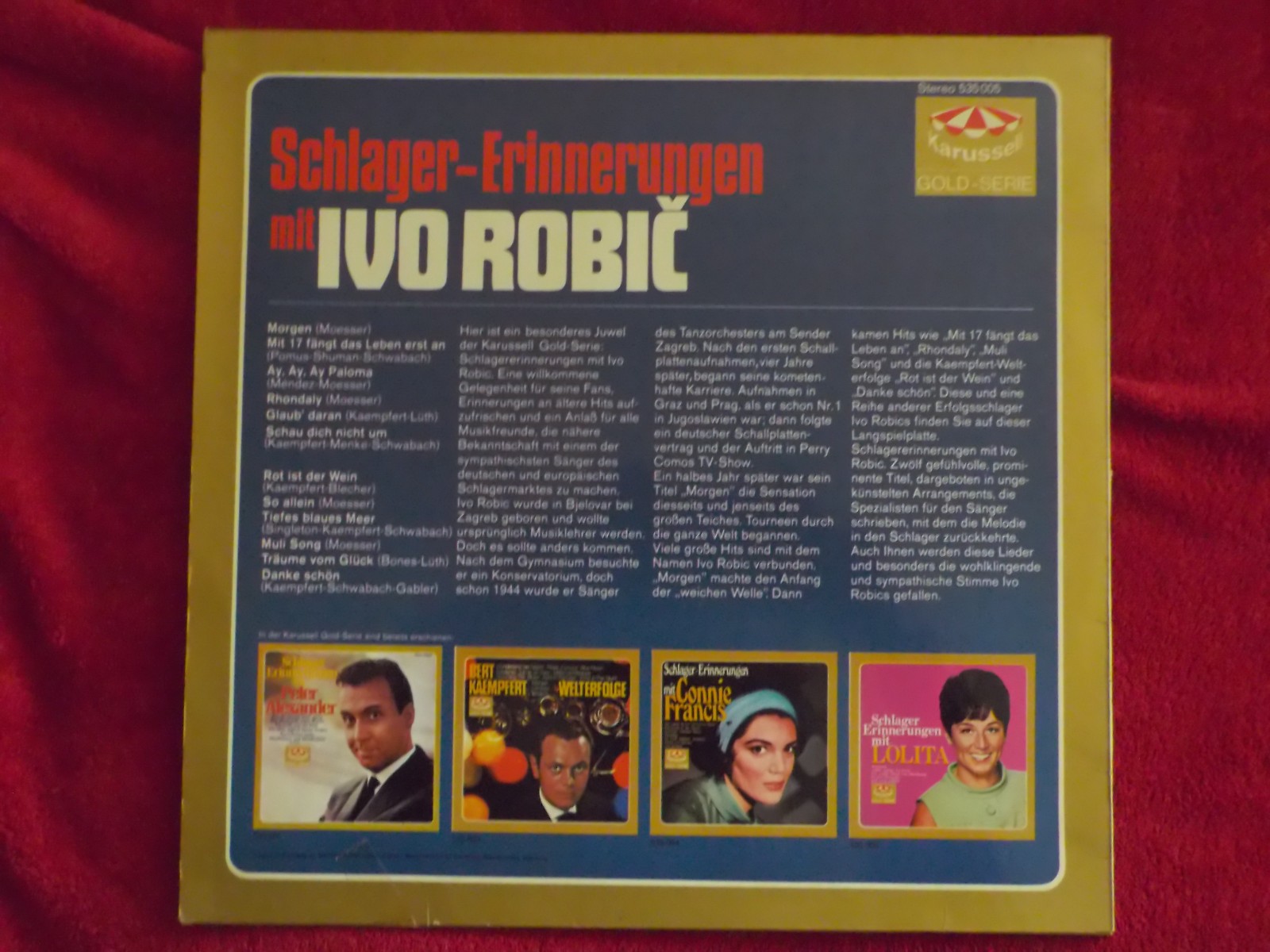 Ivo Robic – Schlager-Erinnerungen | Karussell LP, Bild 2