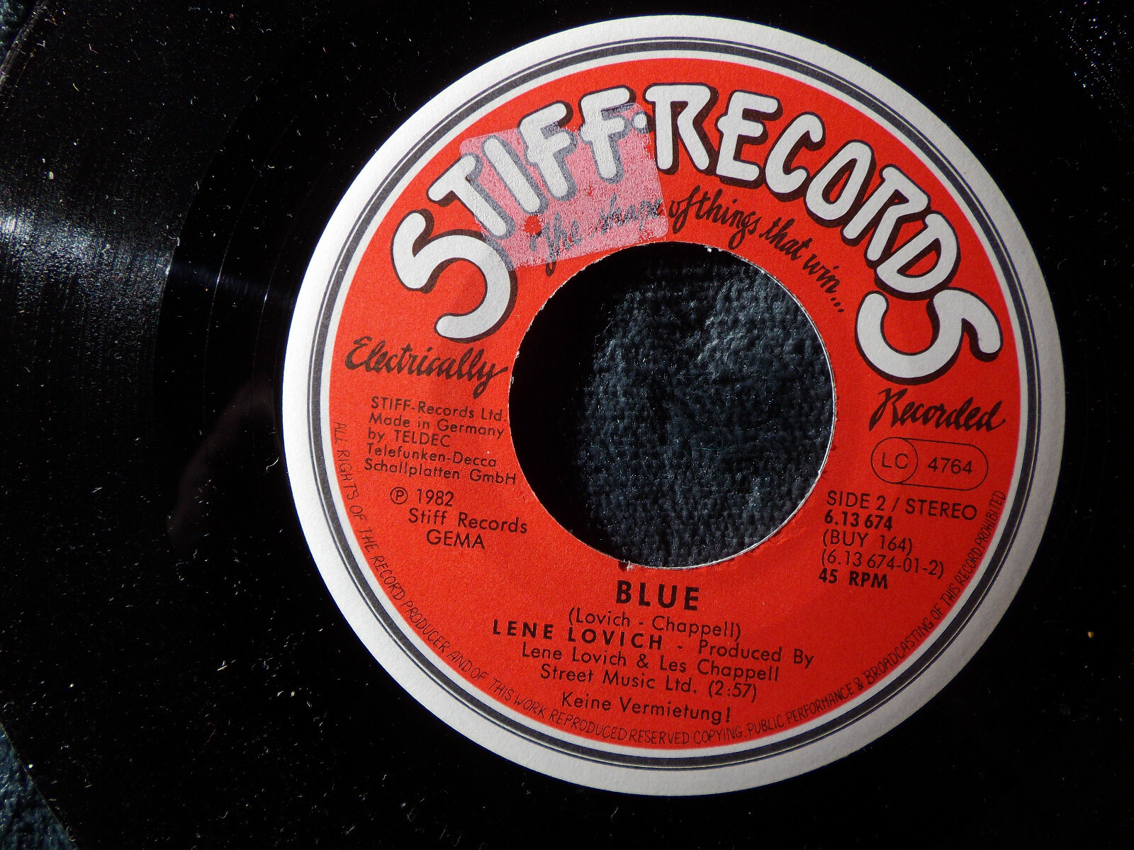 Lene Lovich – It´s you, only you / Blue (7″ Single, 1982), Bild 2