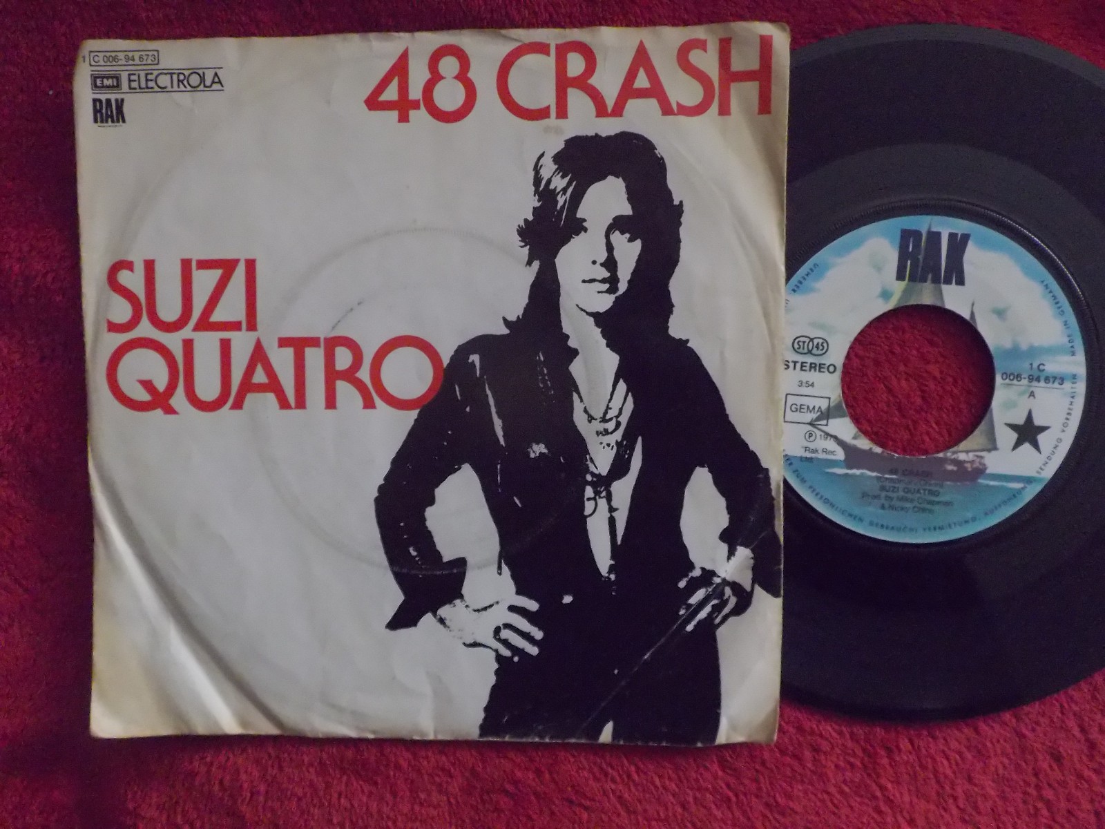 Suzi Quatro – 48 Crash / Little bitch blue (7″-Single, RAK Records, 1973)