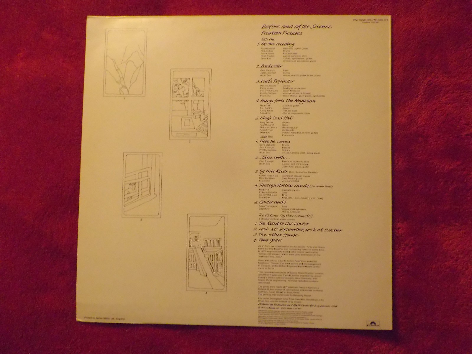 Brian Eno – Before and After Science (Polydor, 2302 071, 1977), Bild 2