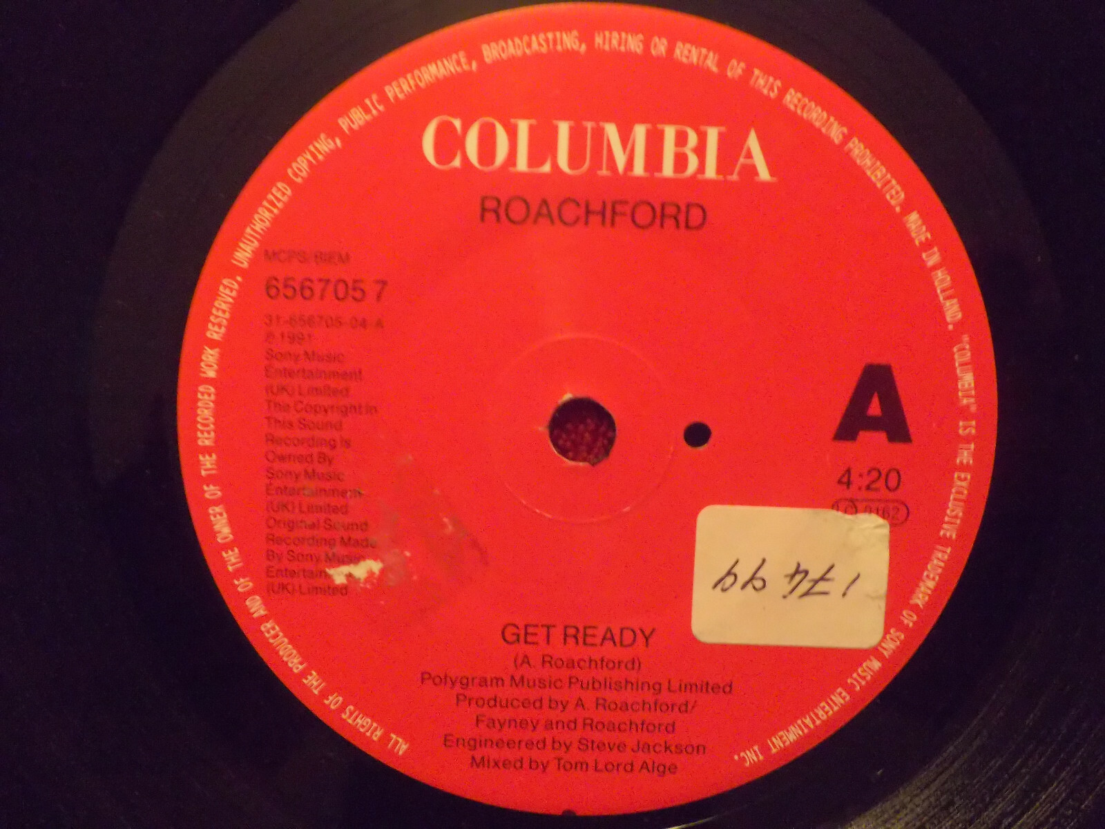 Roachford – Get Ready / Do My Thang | Columbia 656705 7, Niederlande 1991