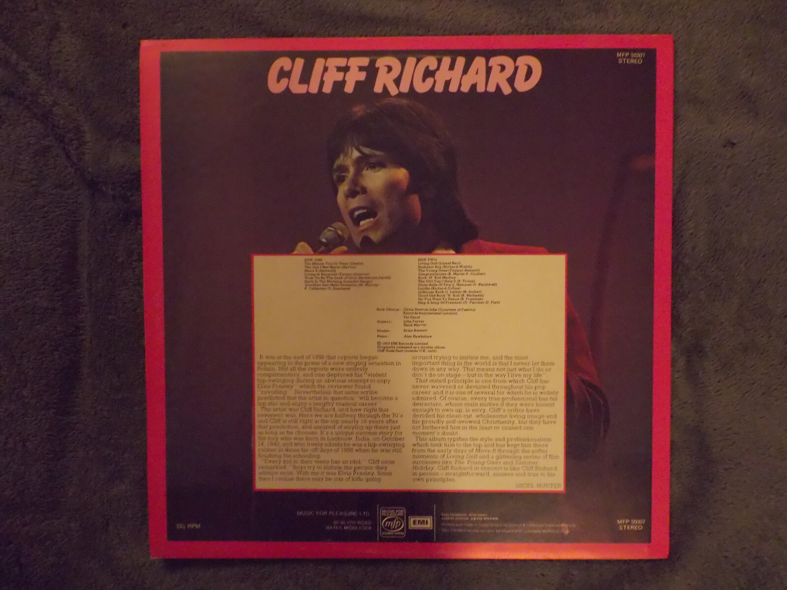 Cliff Richard – Live ! · LP · mfp Records · MFP 50307 · England, 1972, Bild 2