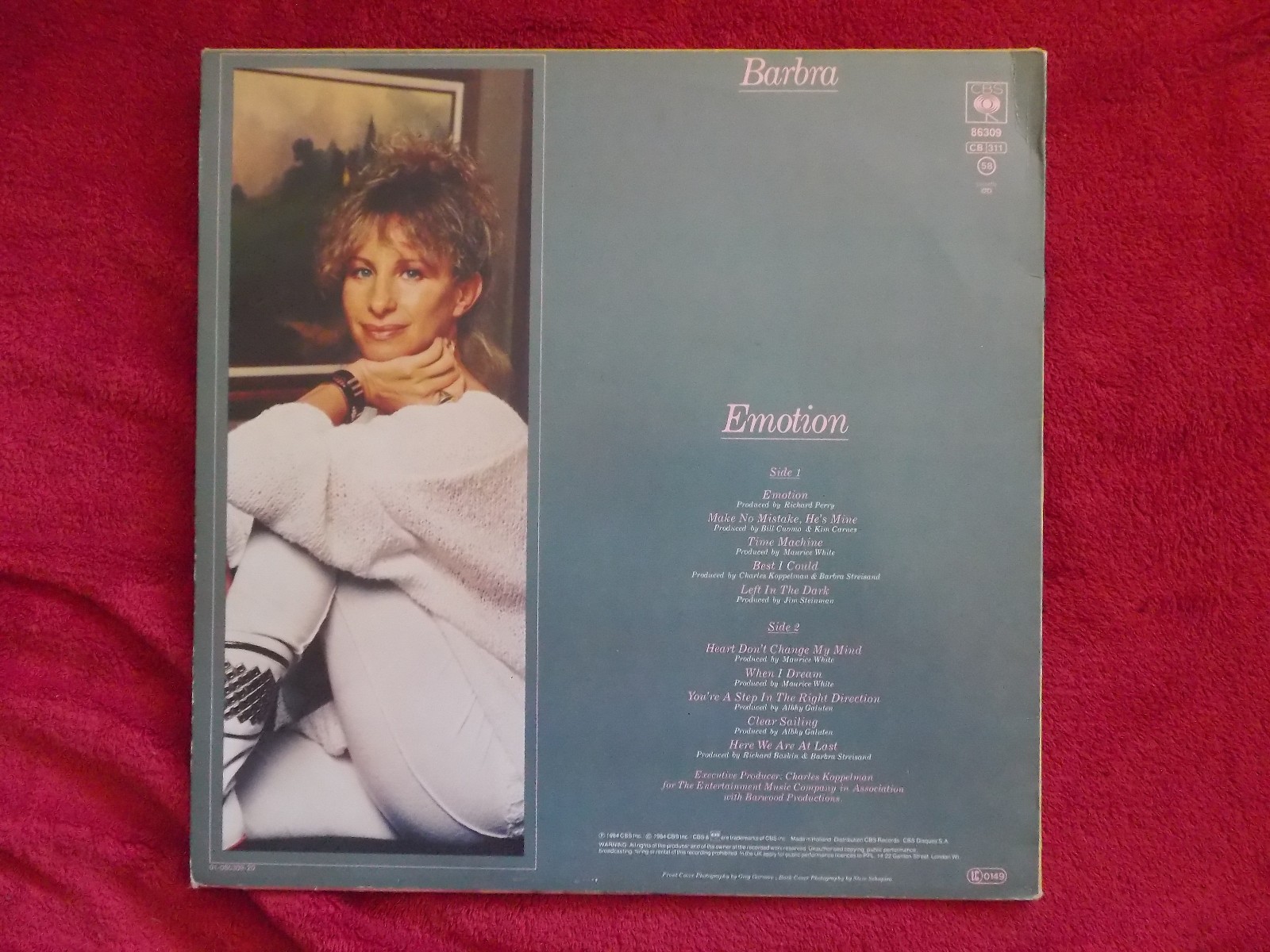 Barbra Streisand – Emotion | CBS 86309 | LP, Niederlande, 1984, Bild 4