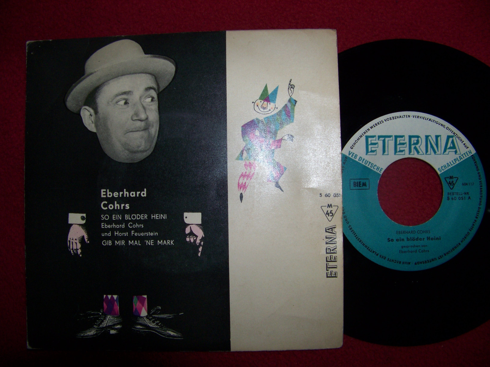 Eberhard Cohrs – So ein blöder Heini / Gib mir mal ´ne Mark (Eterna Records, 1962)