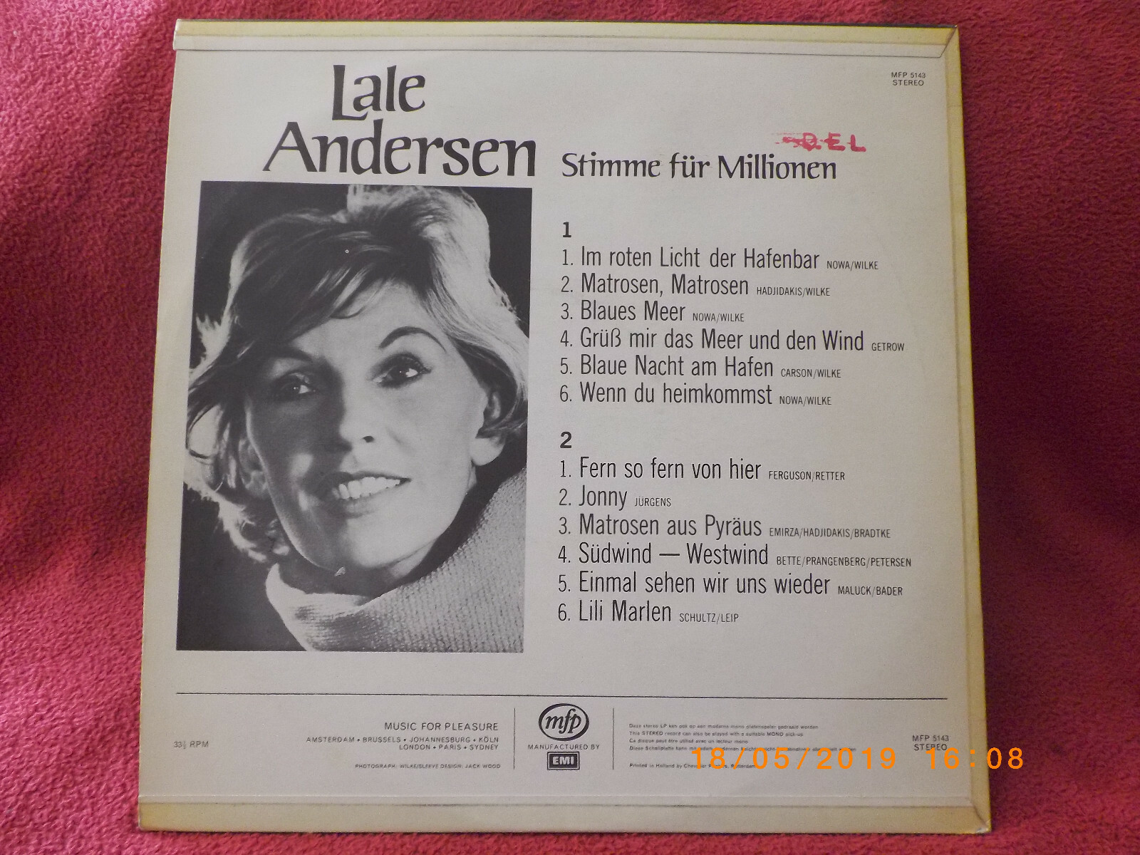 Lale Andersen – Stimme für Millionen (LP, Niederlande), Bild 2