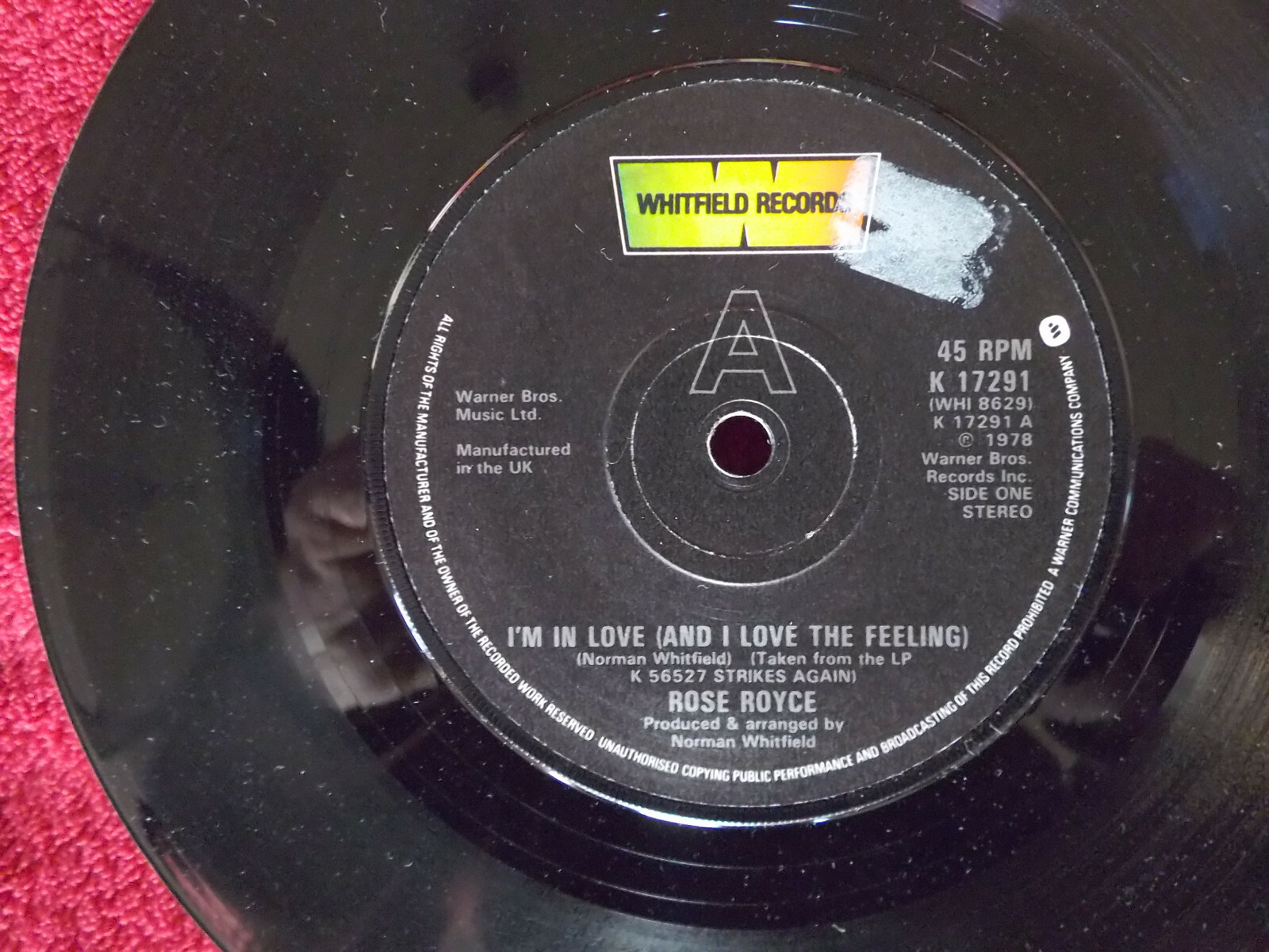 Rose Royce – I’m in Love / Get Up Off Your Fat (UK-Single, 1978)
