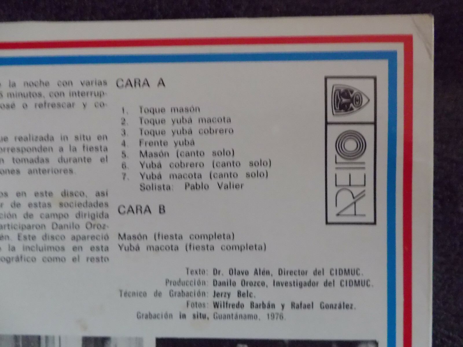 Tumba Fancesa – Antologia de la Musica Afrocubana (LP), Bild 3