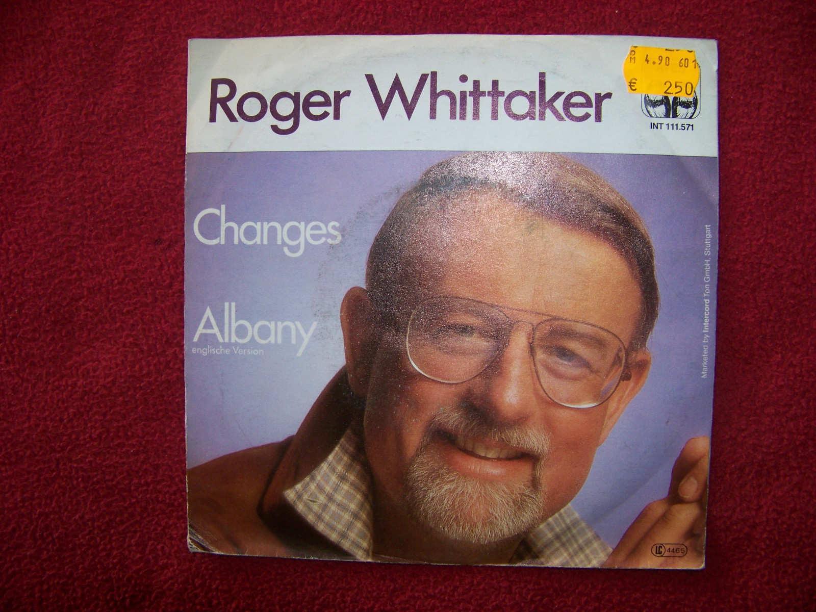 Roger Whittaker – Changes / Albany (Single, 1982), Bild 2