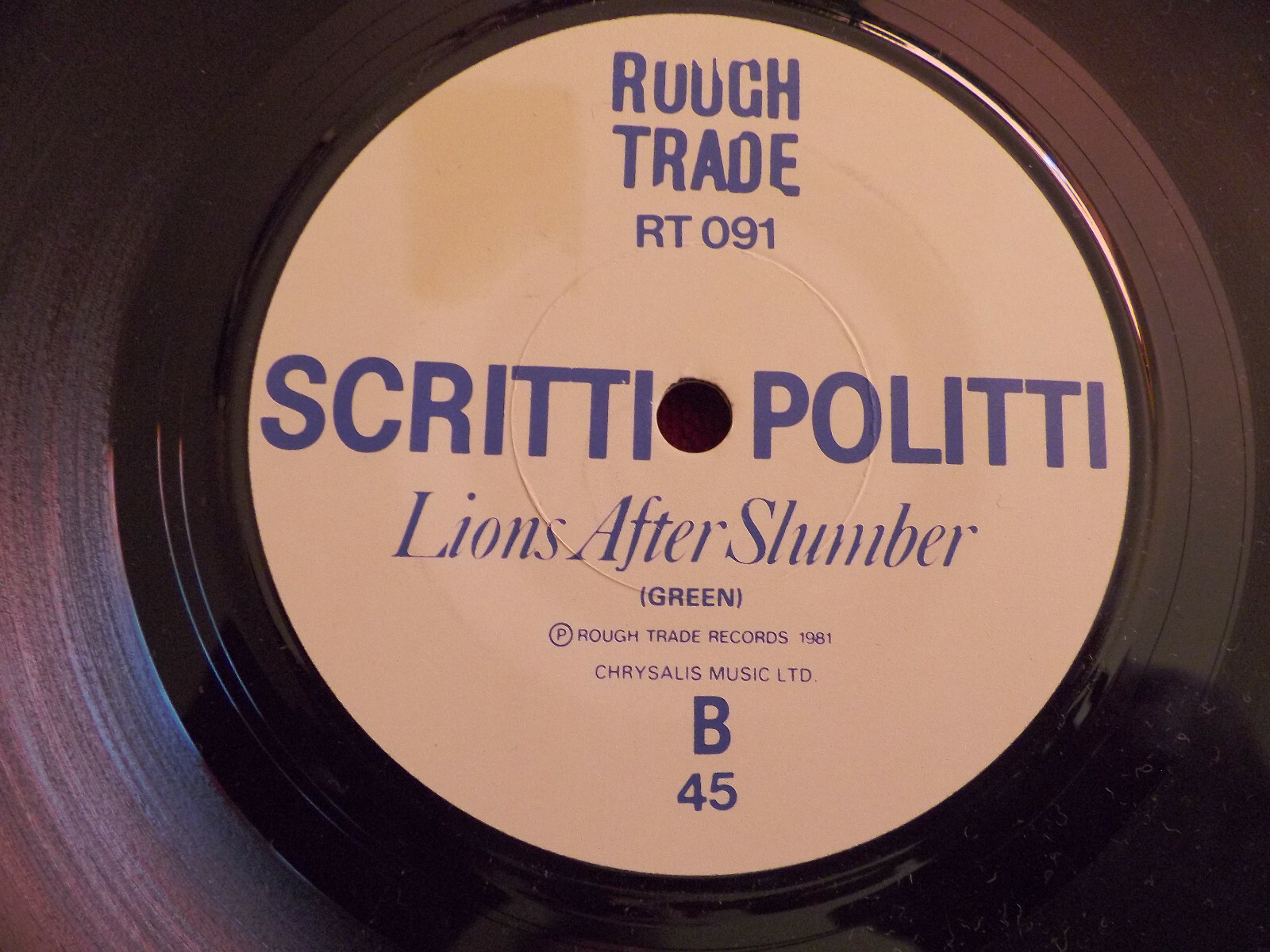 Scritti Politti – The sweetest girl / Lions after Slumber (Single), Bild 2