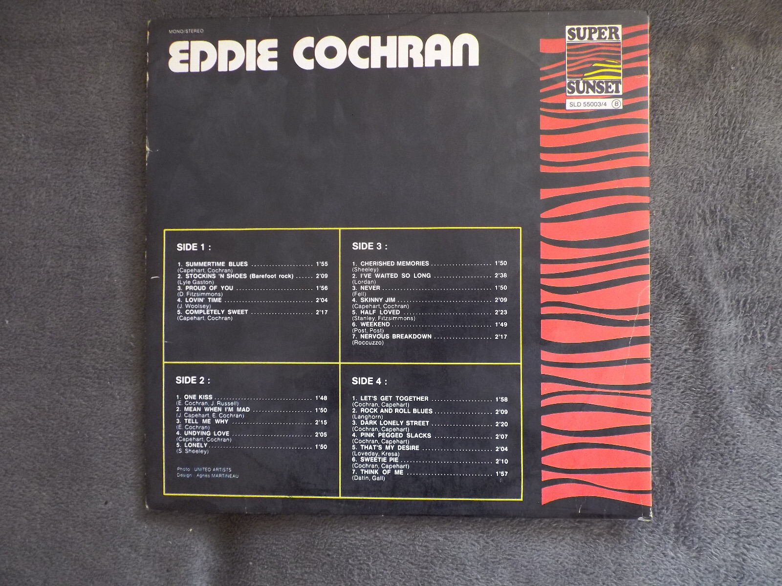 Eddie Cochran – Eddie Cochran | Sunset Records SLD 55003/4, französische Doppel-LP, Bild 3