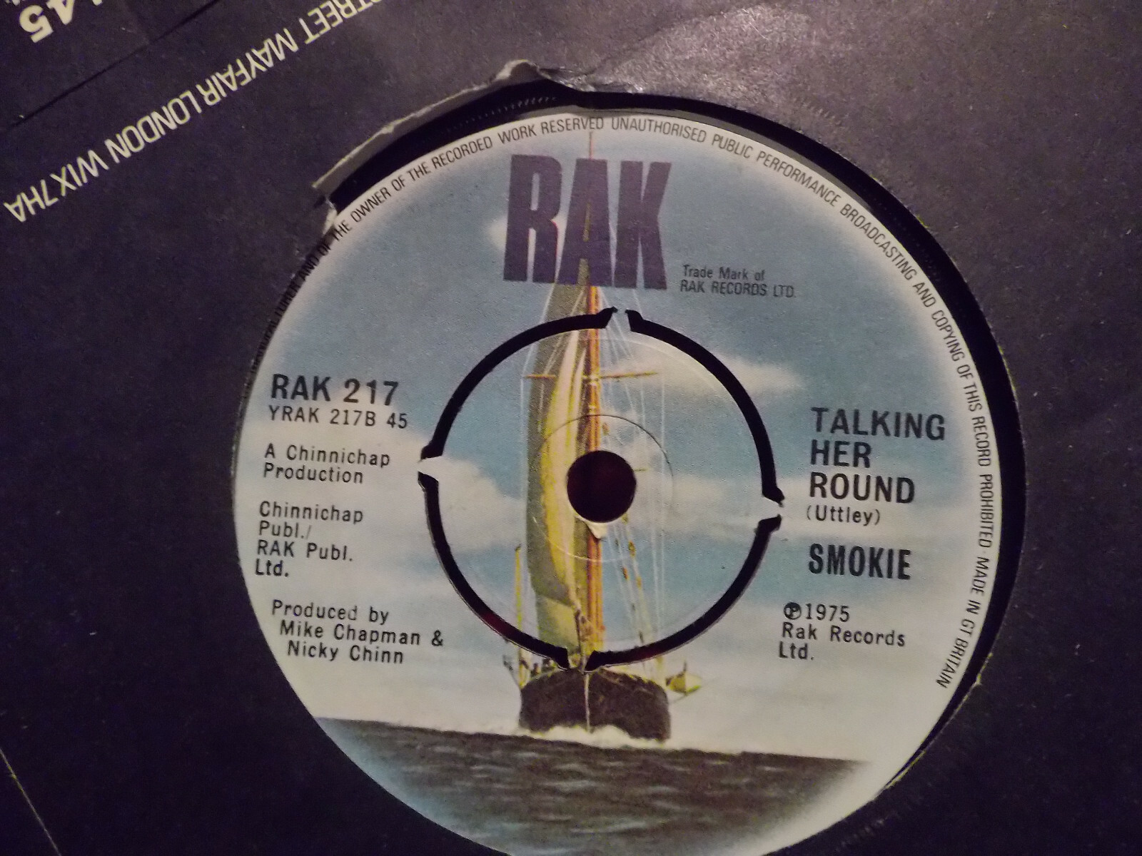 Smokie – Don´t play your Rock ´n´ Roll to me / Talking her round (Single, 1975), Bild 3