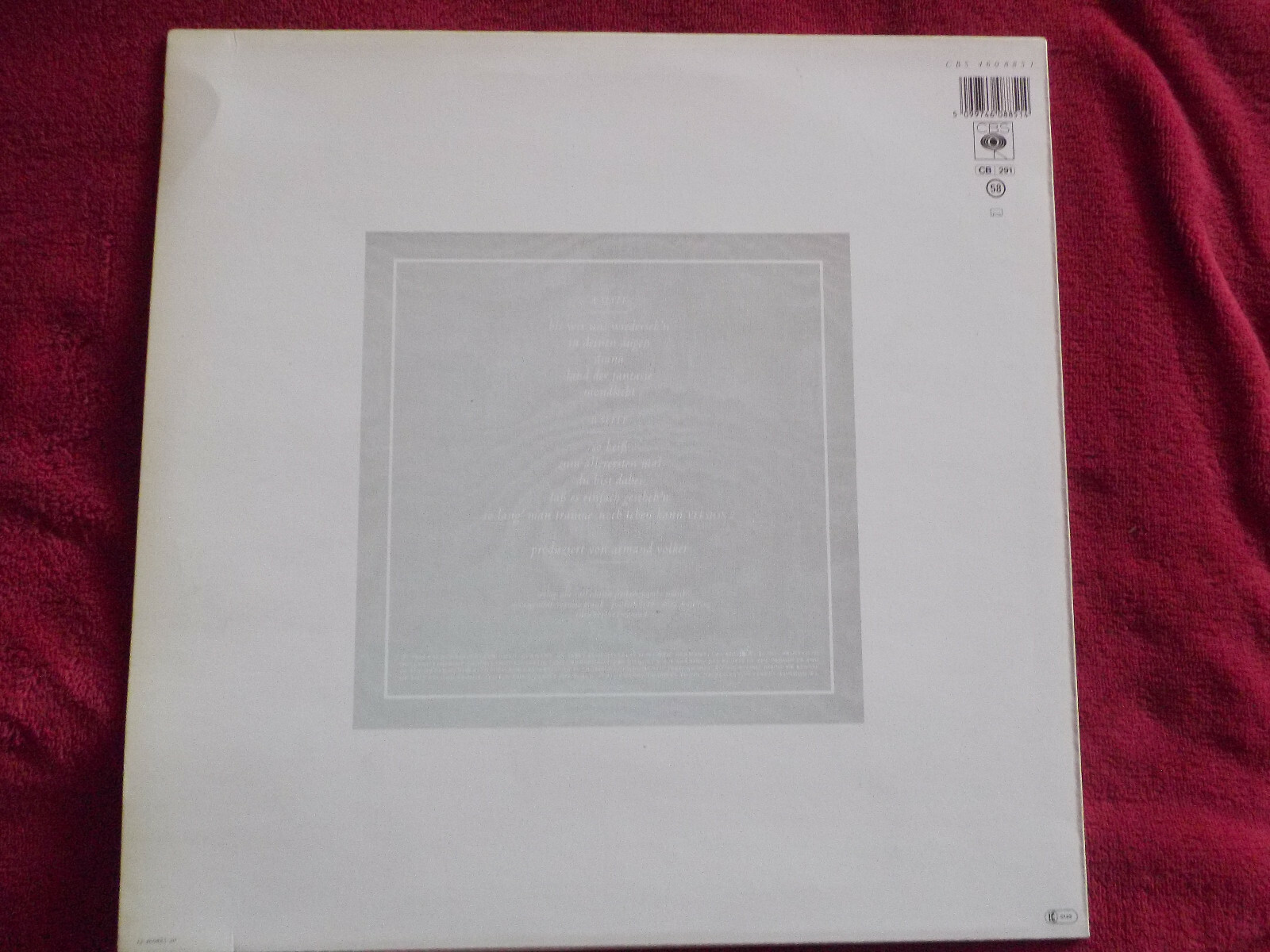 Münchener Freiheit – Fantasie (LP, CBS Records, 1988), Bild 2