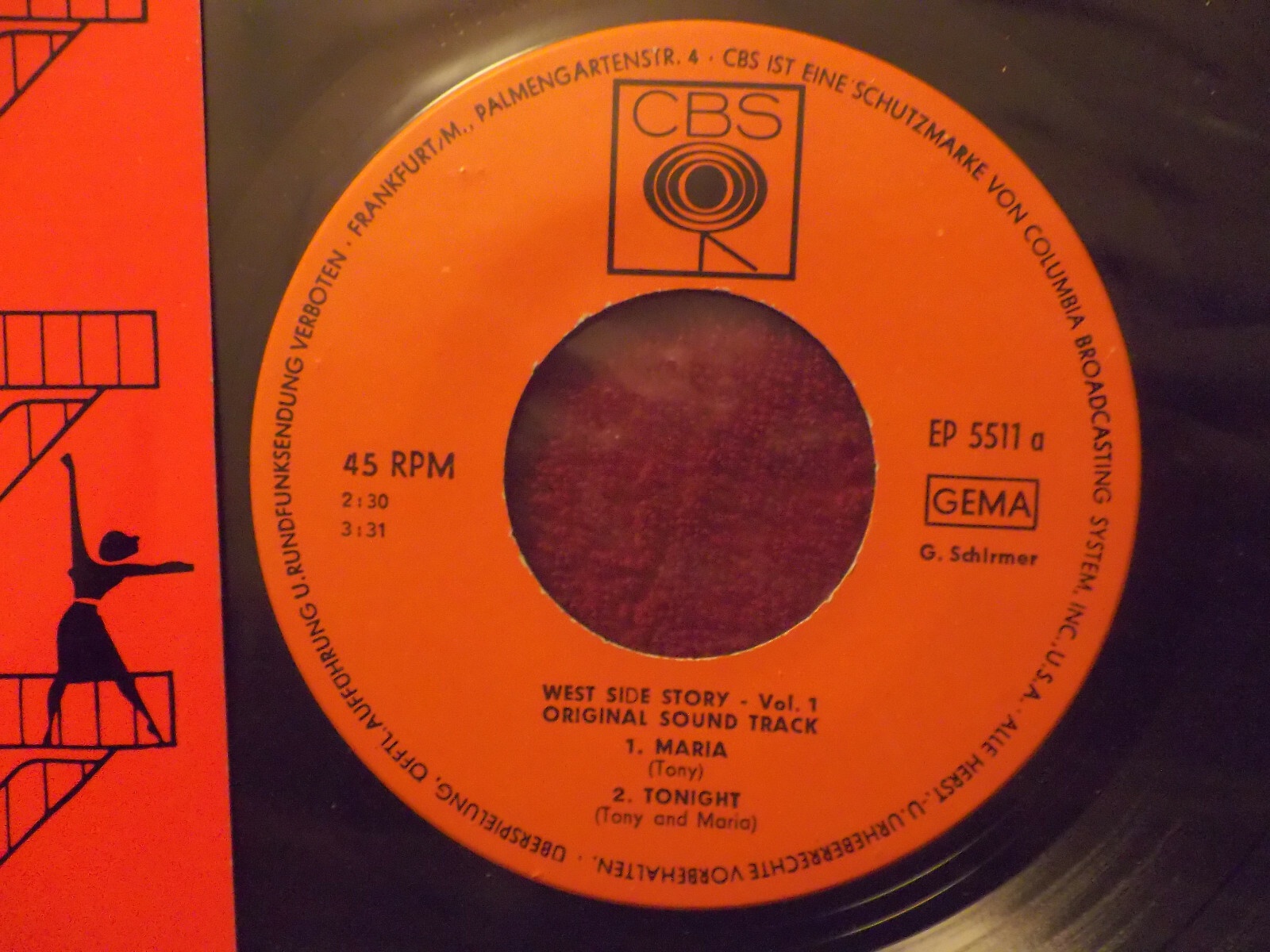 Leonard Bernstein – West Side Story 1 · CBS Records · EP 5511, Bild 2