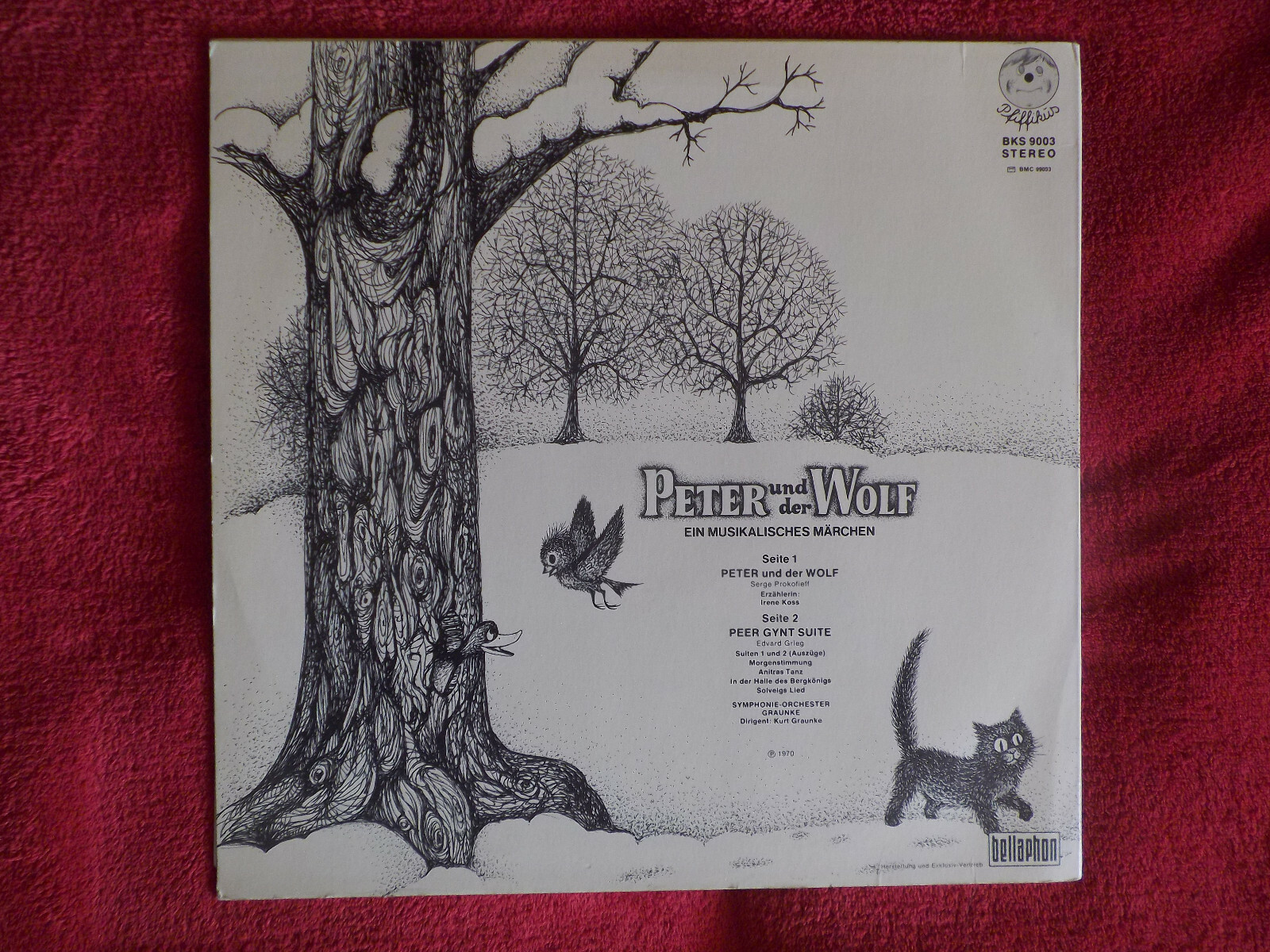Peter und der Wolf + Peer Gynt Suite — Pfiffikus LP, BKS 9003 (1970), Bild 2