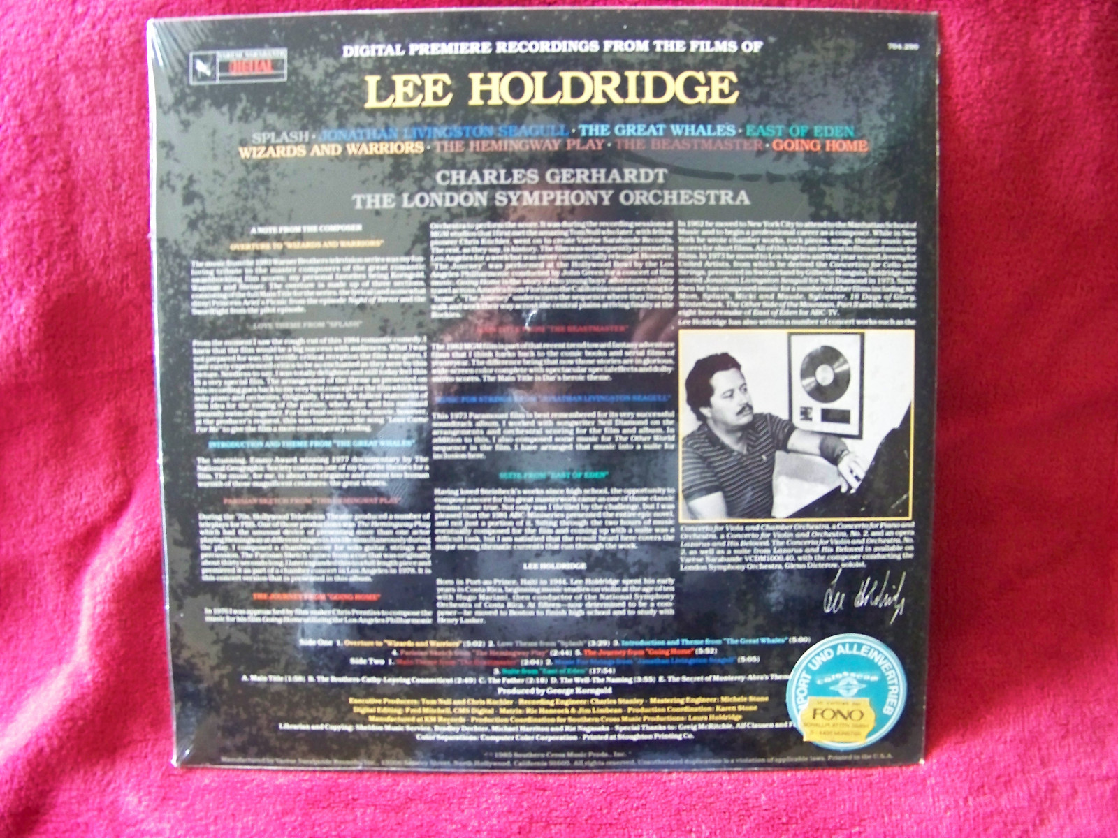 Lee Holdridge – Film Musiken – US-LP, Varese Sarabande 704.290 (1985), Bild 2