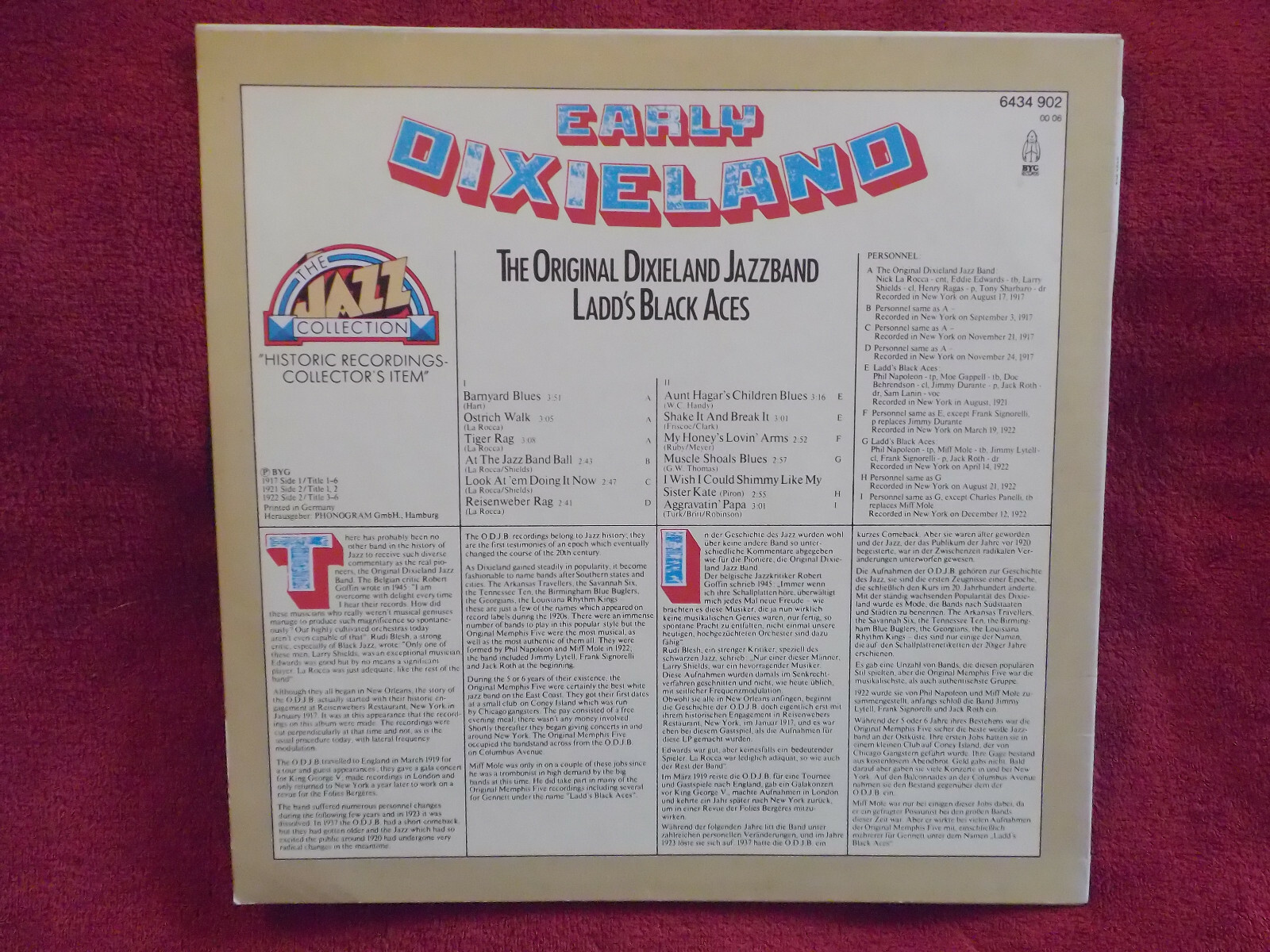Ladd´s Black Aces + The Original Dixieland Jazzband – Early Dixieland (LP), Bild 2