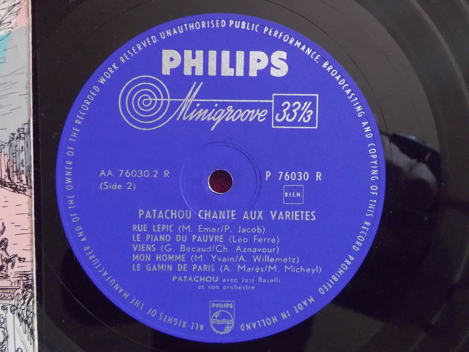 Patachou – Chante aux varietes | Philips Records, 10-inch-LP, Bild 2