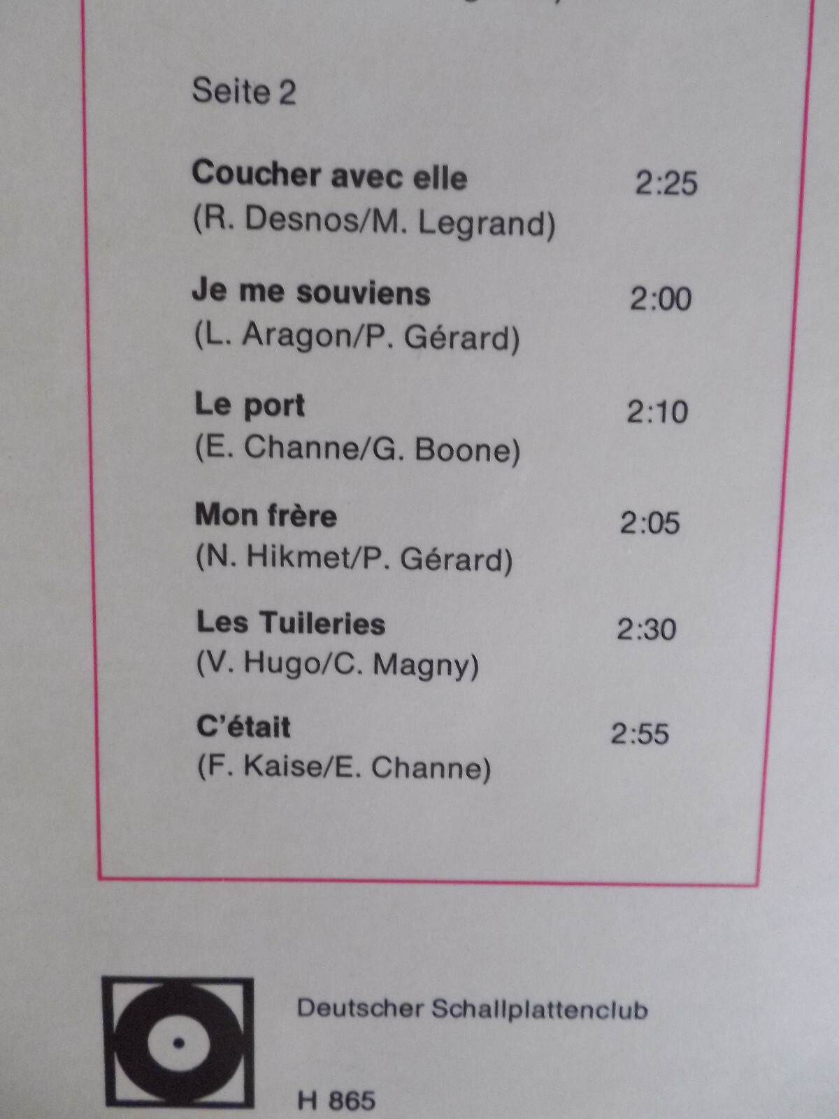 Yves Montand – Le grand chansonnier | Philips Records LP, Bild 5