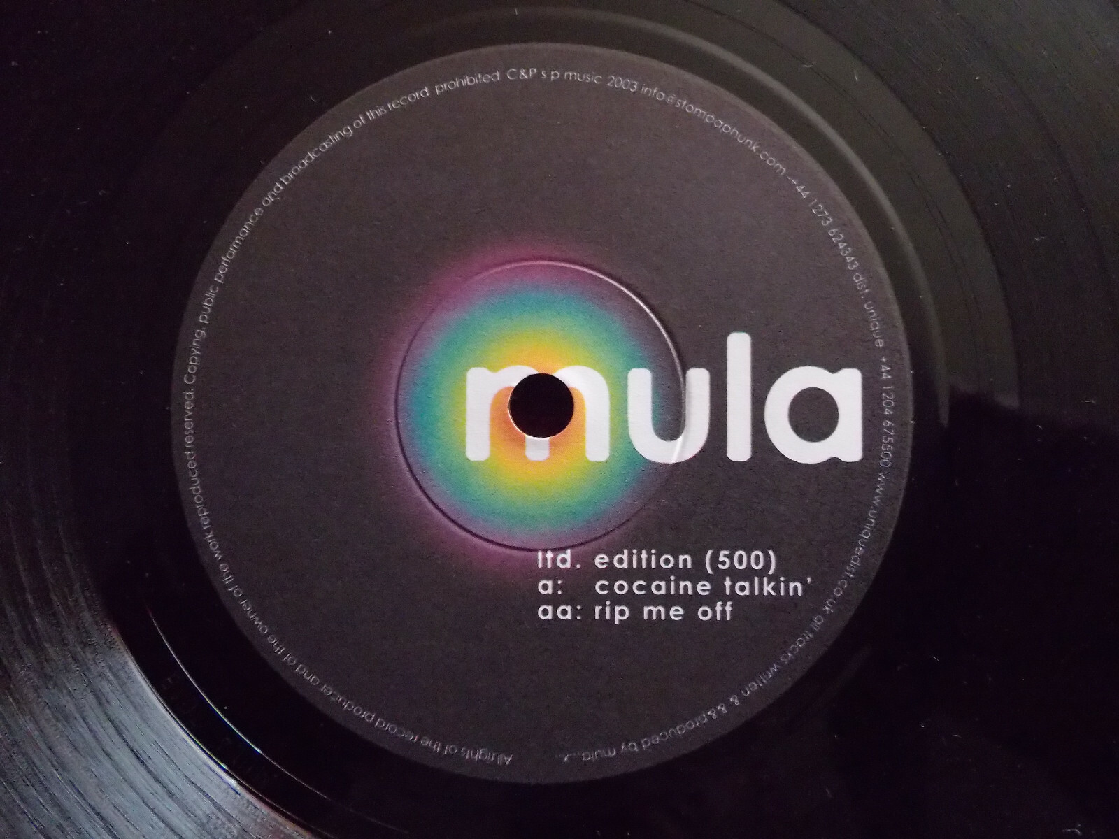 Mula – Cocaine talkin´ / Rip me off (7″-Single, 2003)