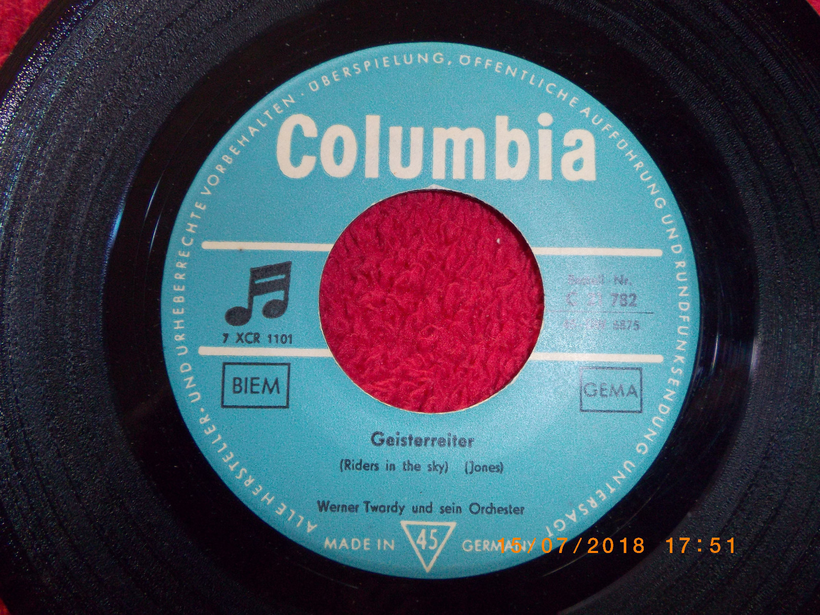 Werner Twardy und sein Orchester – Geisterreiter / Papa o Papa (Columbia, C 21 782)