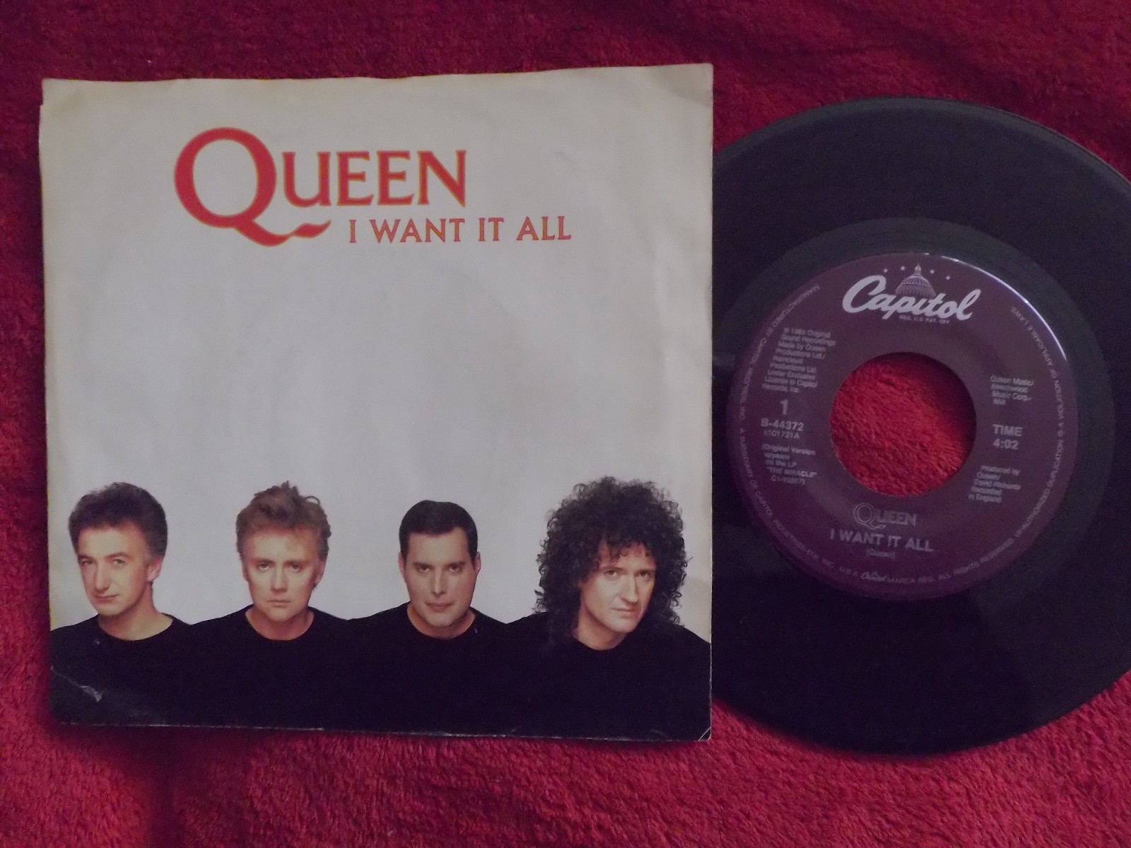Queen – I Want It All / Hang on in There (7″-Single, Capitol Records, 1989)