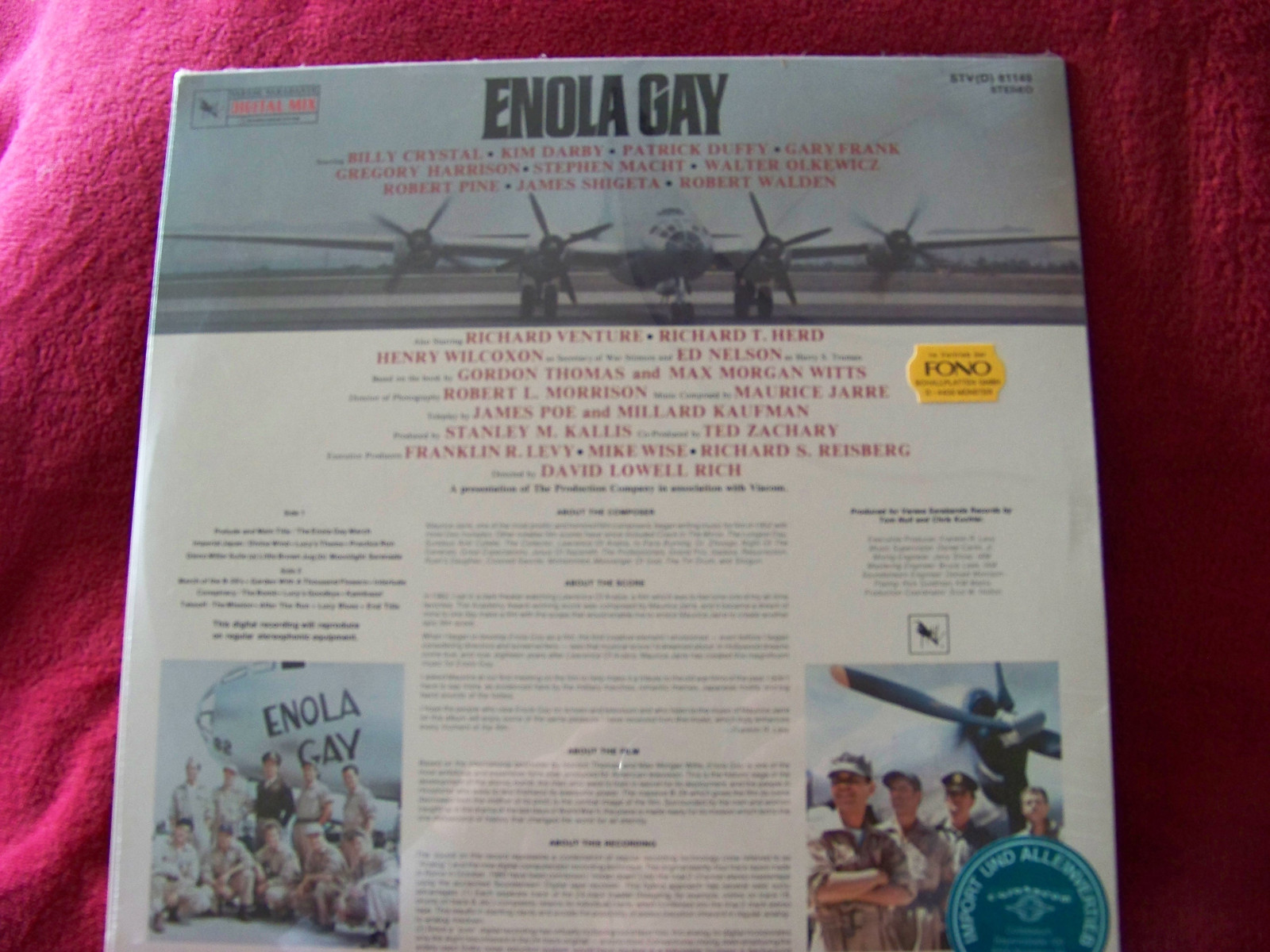Maurice Jarre – Enola Gay (LP, US, 1980), Bild 2